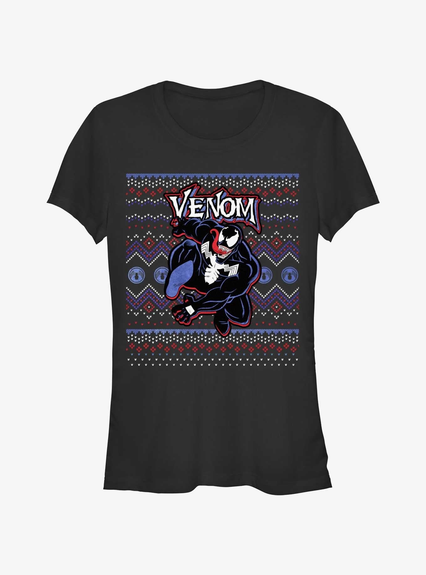 Marvel Venom Venomous Ugly Christmas Girls TShirt T-Shirt | Seasonal Must-Have | Top Pick For Gifting