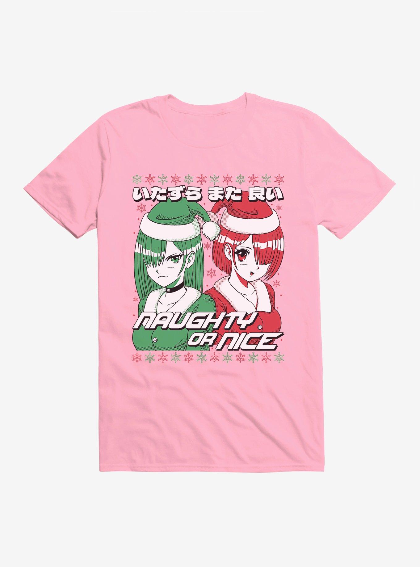 Christmas Anime Naughty Or Nice TShirt T-Shirt | Holiday Edition | Trending Festive Apparel