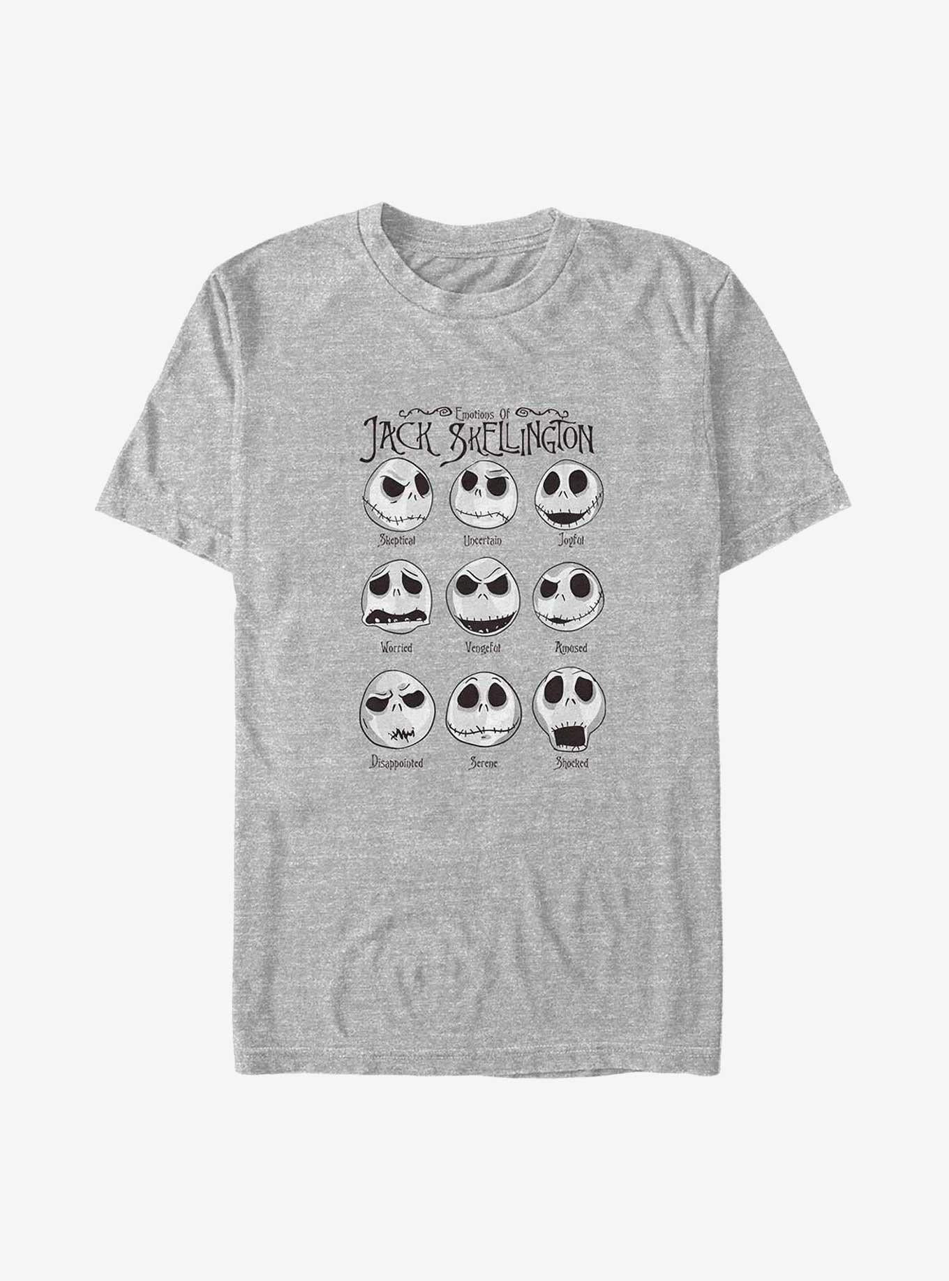 Disney The Nightmare Before Christmas Jack Emotions Big Tall TShirt T-Shirt | Top Trending Graphic | Perfect Holiday Gift