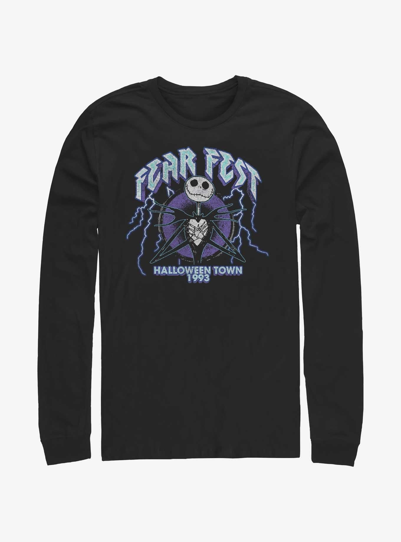 The Nightmare Before Christmas Jack Fear Fest 1993 LongSleeve TShirt T-Shirt | High-Quality Print | Perfect For Daily Wear
