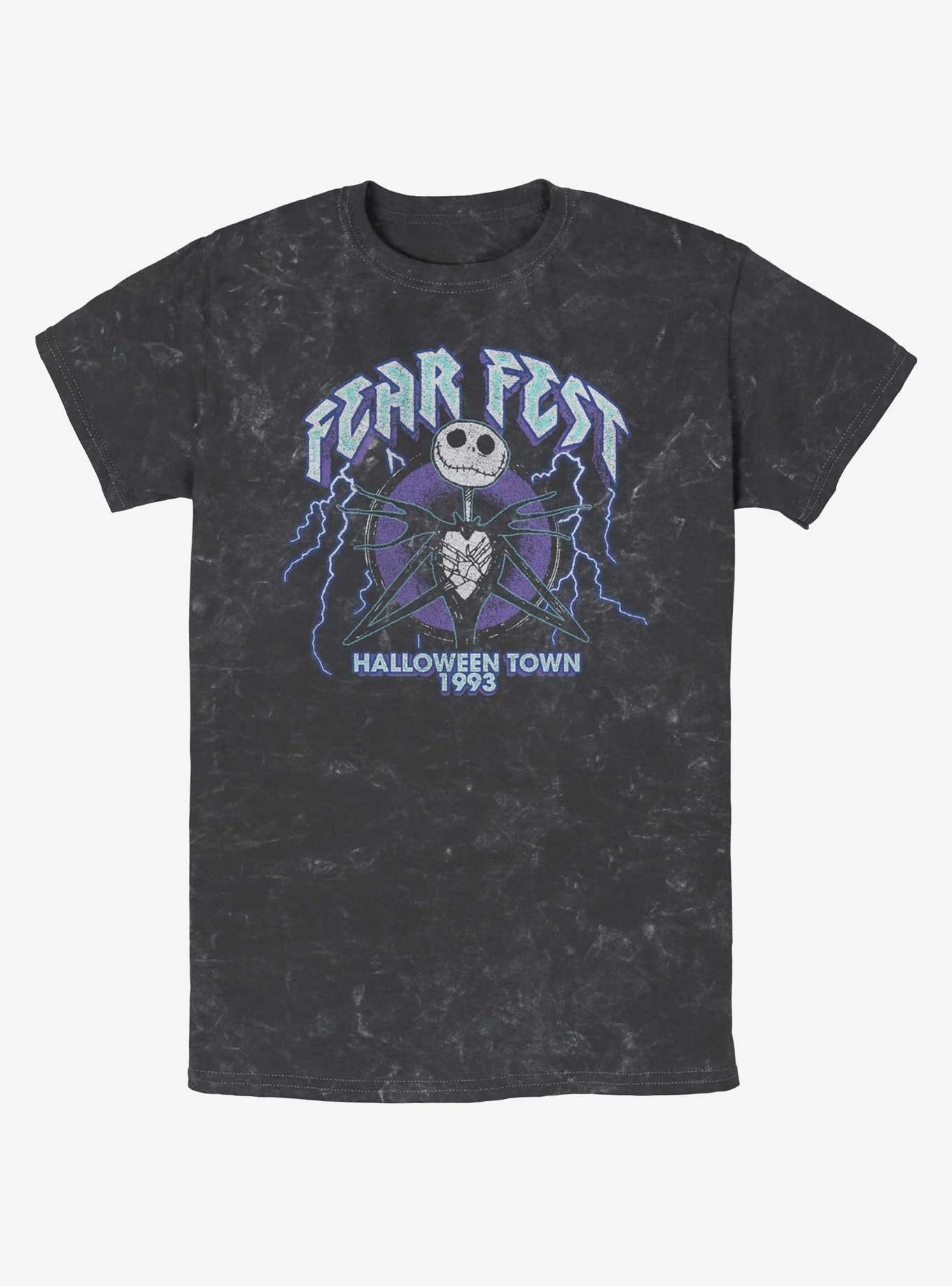 The Nightmare Before Christmas Jack Fear Fest 1993 Mineral Wash TShirt T-Shirt | High-Quality Print | Perfect Holiday Gift