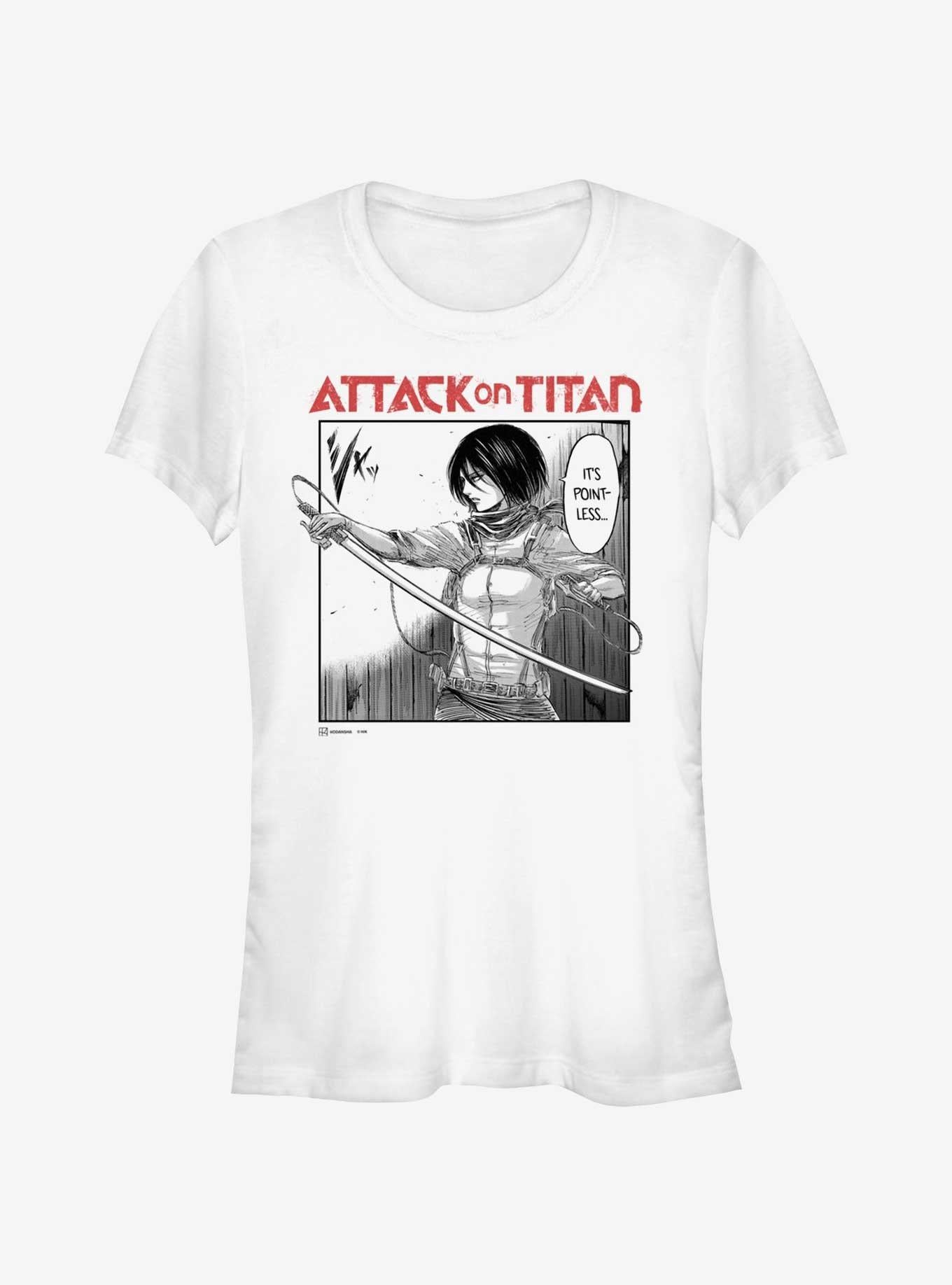 Attack on Titan Mikasa It's Pointless Manga Girls T-Shirt Hot Topic Web Exclusive
