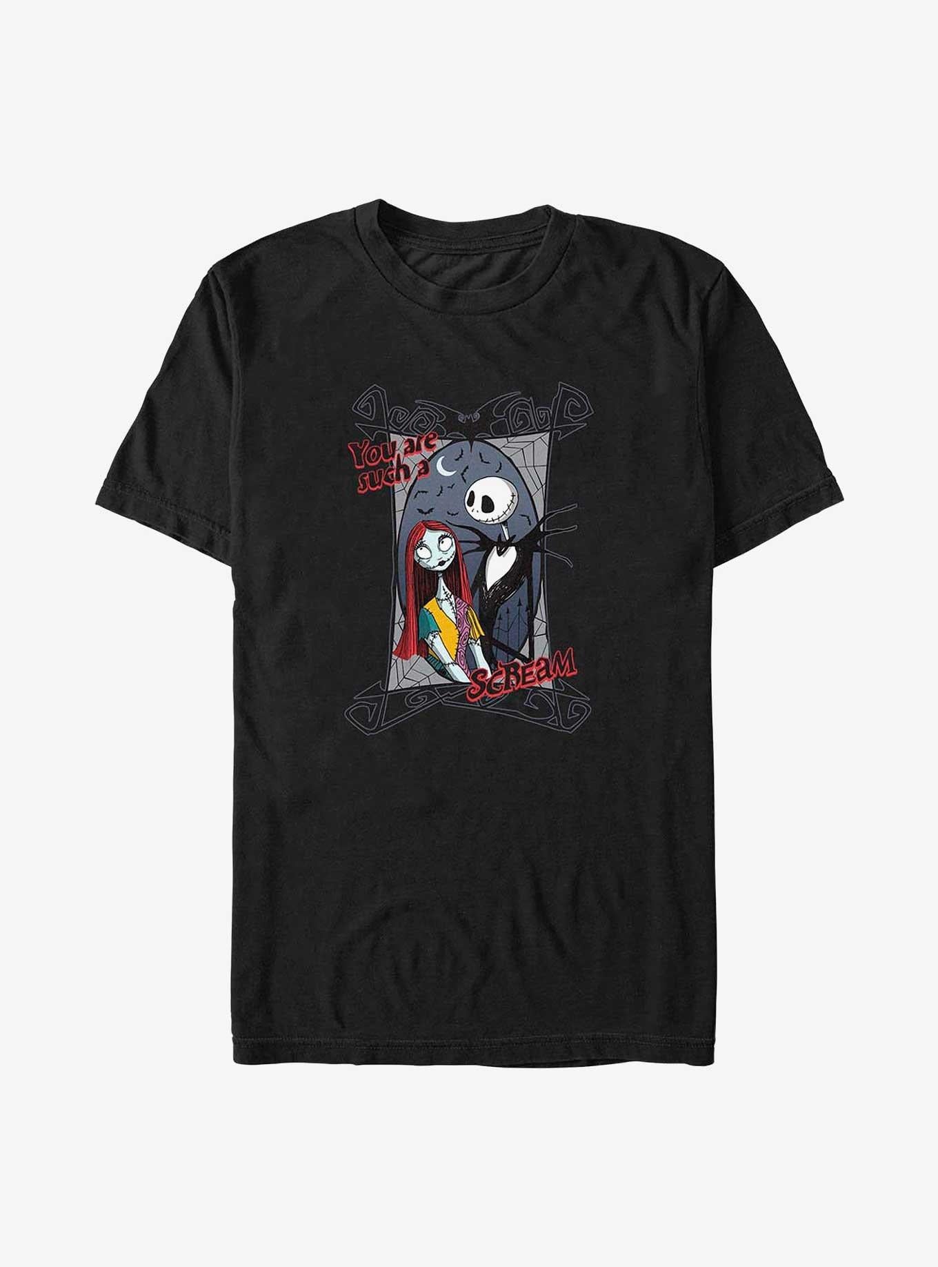 Disney The Nightmare Before Christmas You Are Such A Scream Jack And Sally Big Tall TShirt T-Shirt | Seasonal Must-Have | Great For Christmas Season