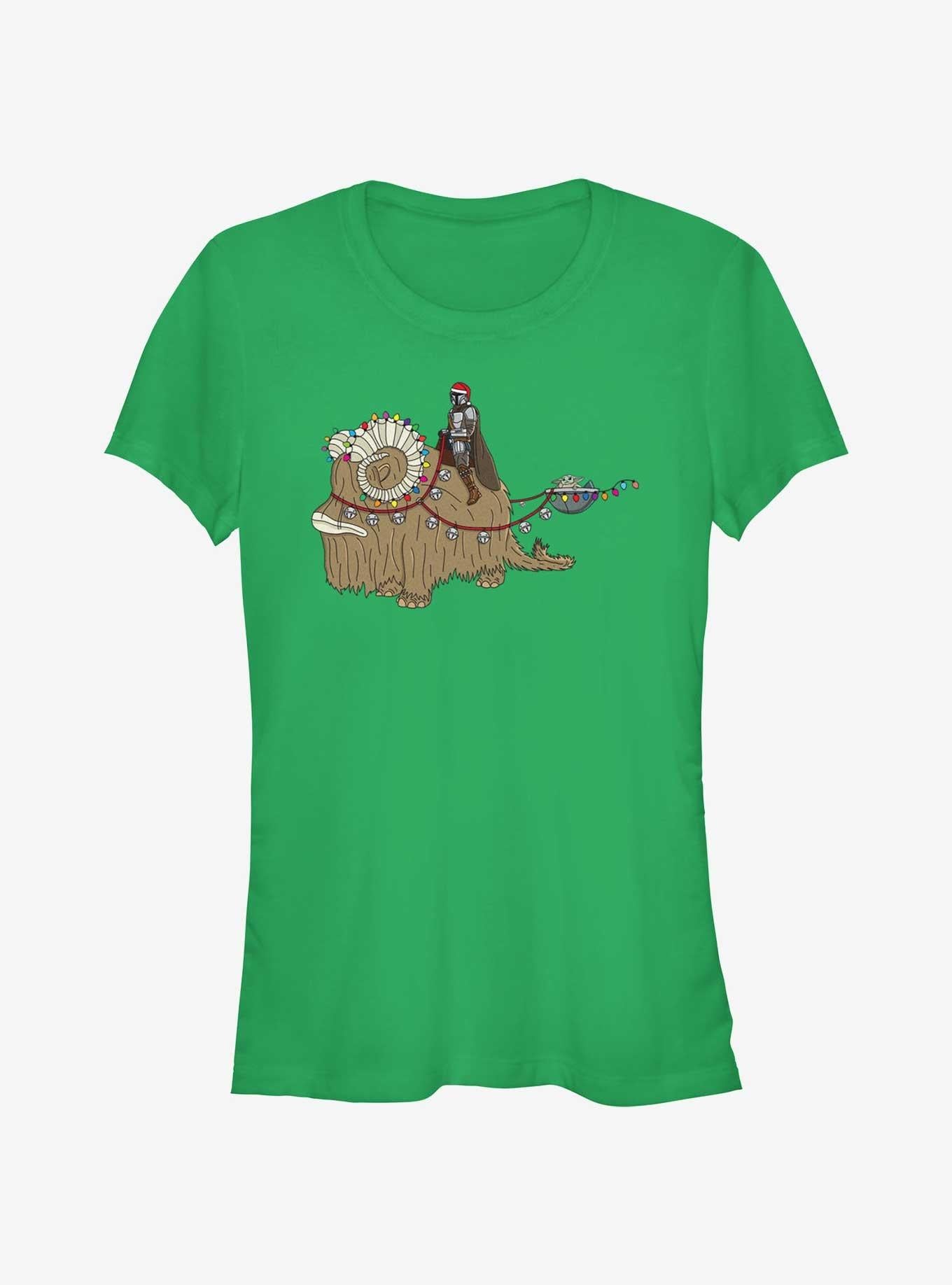 Star Wars The Mandalorian Bantha Christmas Girls T-Shirt T-Shirt – Official Fan Merchandise | High Demand Item