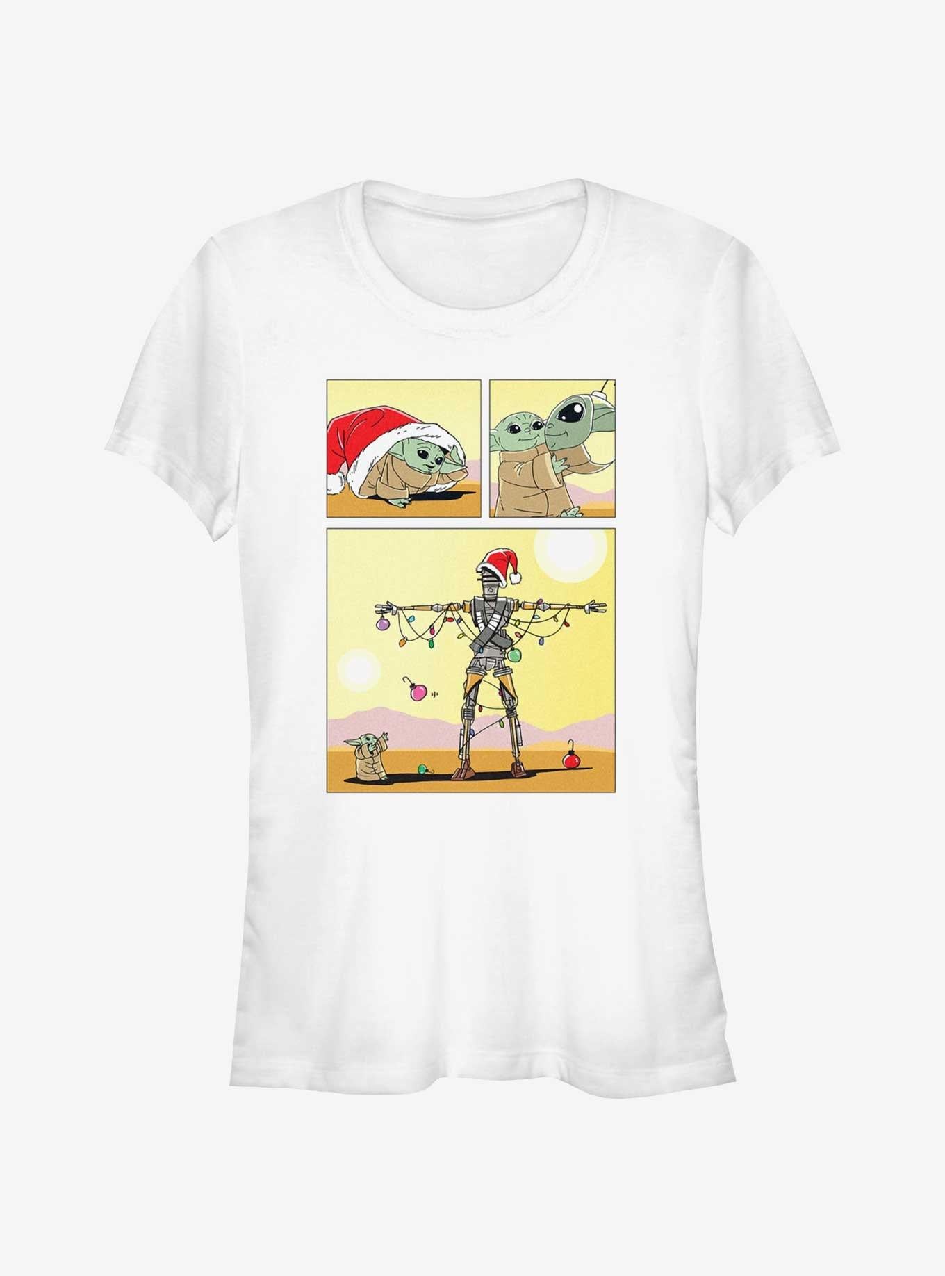 Star Wars The Mandalorian Grogu Christmas Comic Girls T-Shirt T-Shirt – Official Fan Merchandise | Perfect for Daily Wear