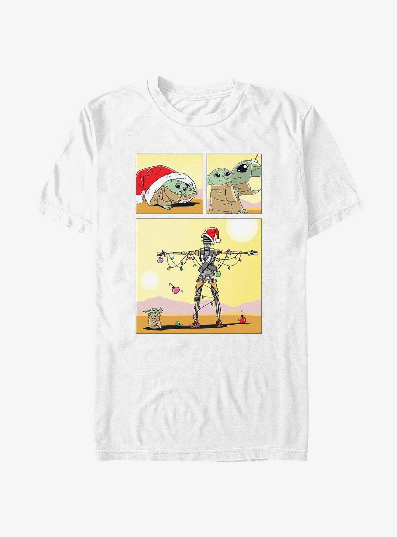 Star Wars The Mandalorian Grogu Christmas Comic TShirt T-Shirt | Fan Favorite Artwork | Trending Festive Apparel