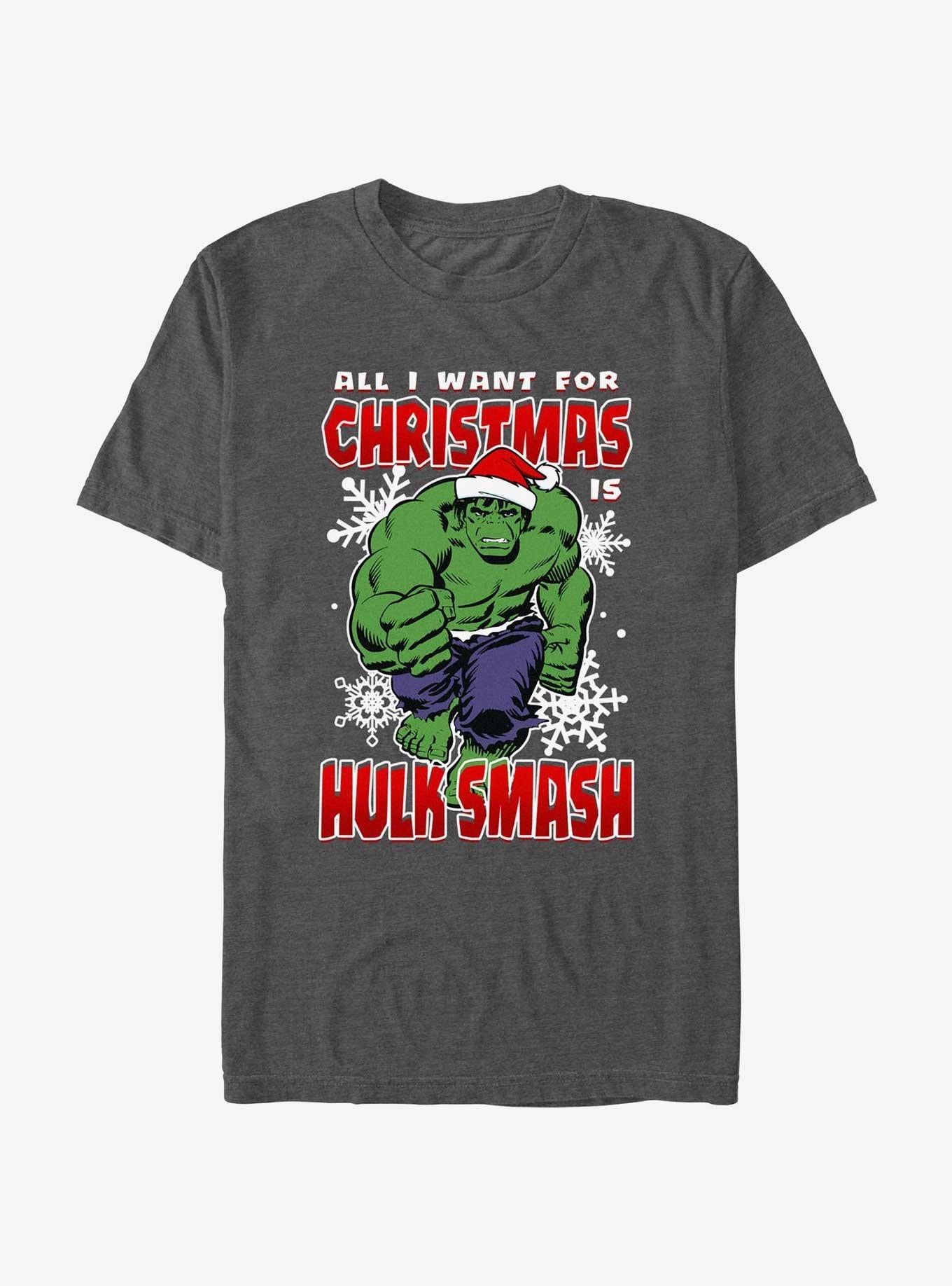 Marvel The Hulk Christmas Hulk Smash TShirt T-Shirt | Holiday Edition | Great For Christmas Season