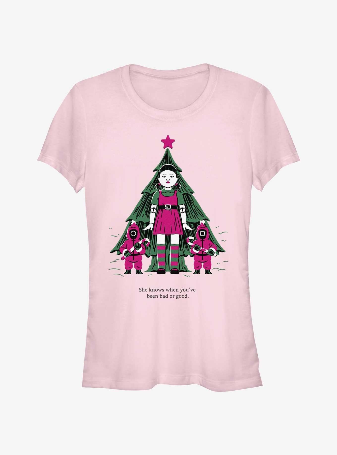 Squid Game Christmas Young-Hee Doll Knows Girls T-Shirt T-Shirt – Unique Character Design | Perfect for Daily Wear