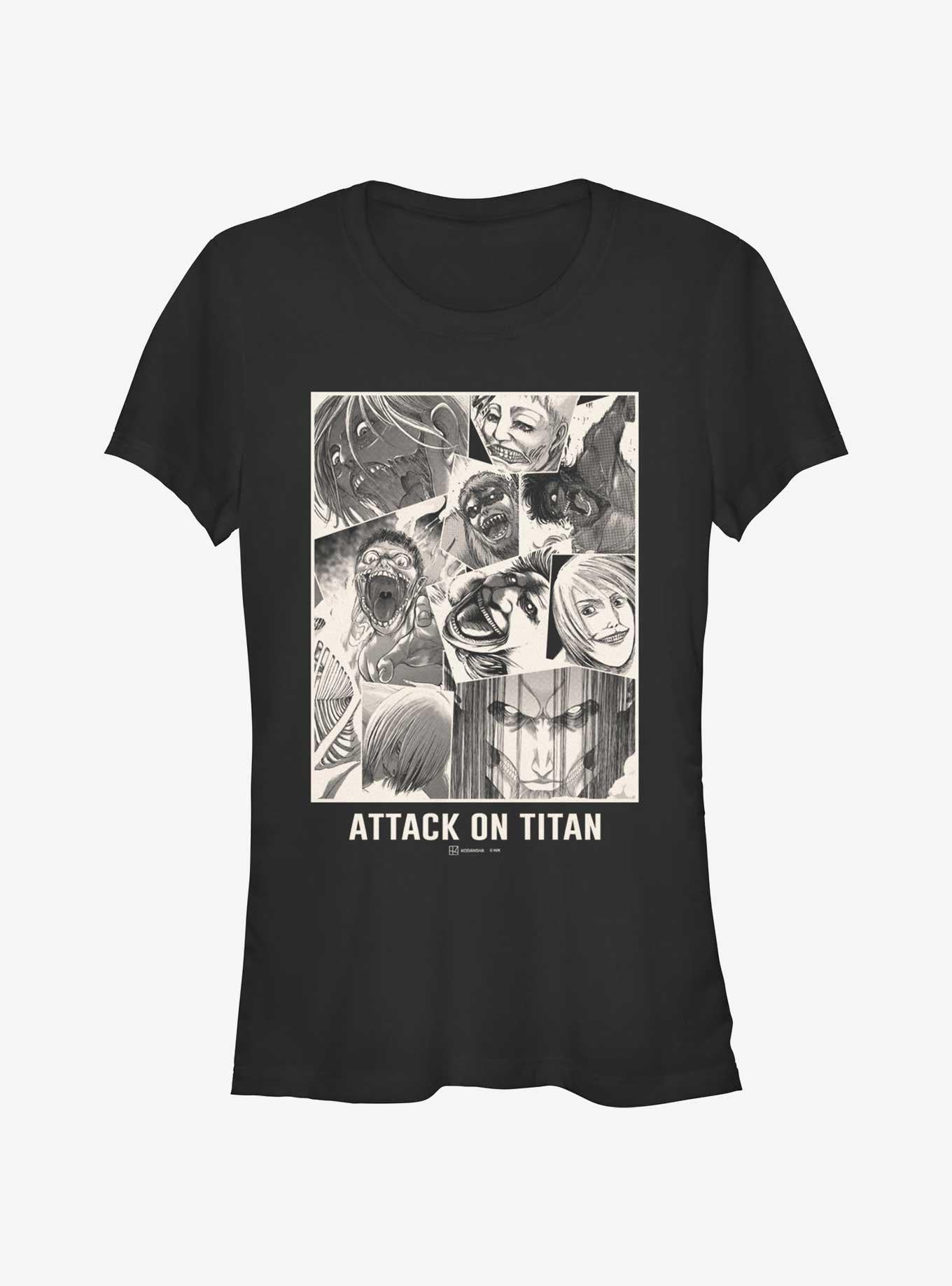 Attack on Titan Titan Collage Girls T-Shirt