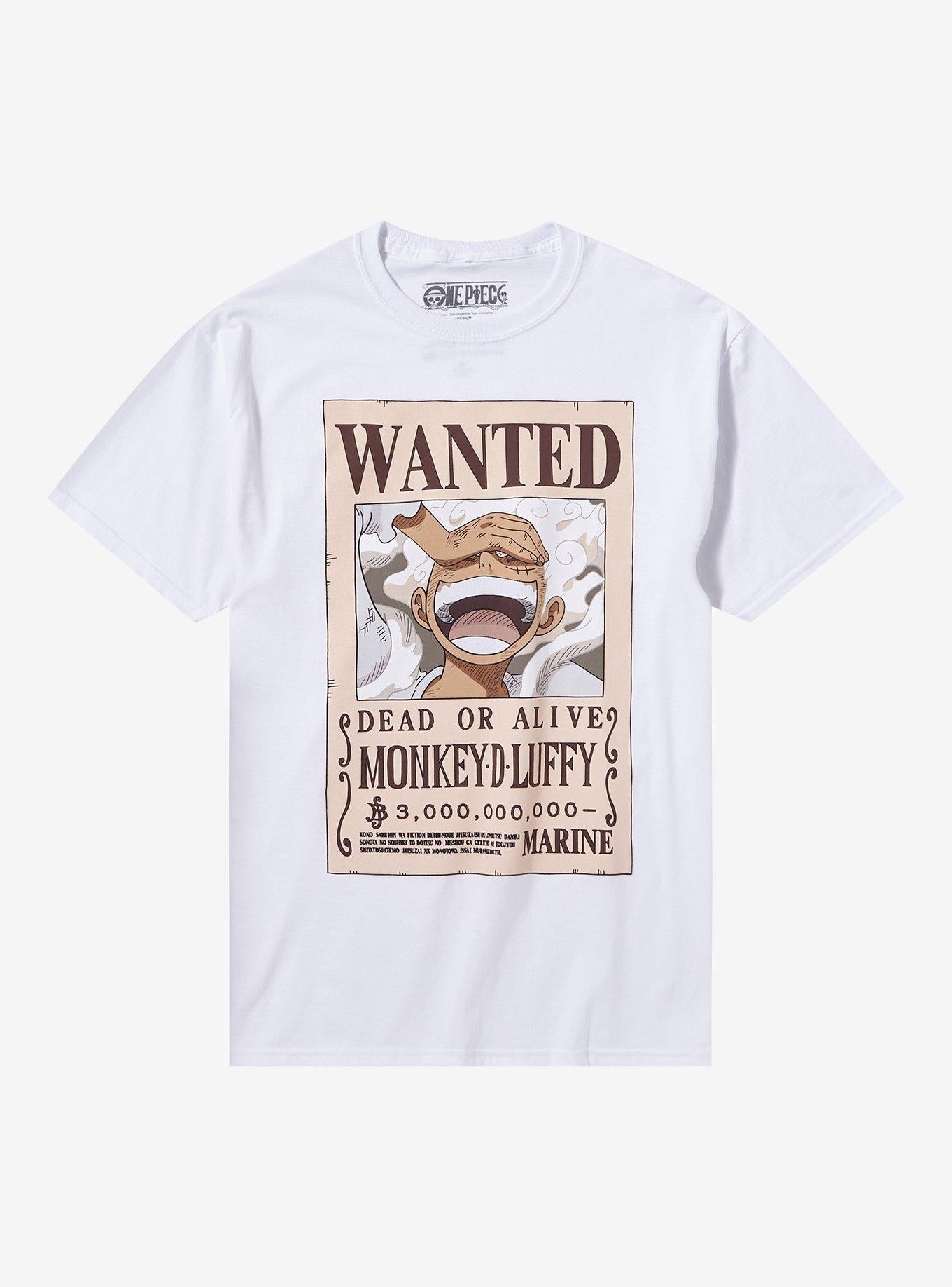 One Piece Luffy Gear 5 Wanted Poster T-Shirt