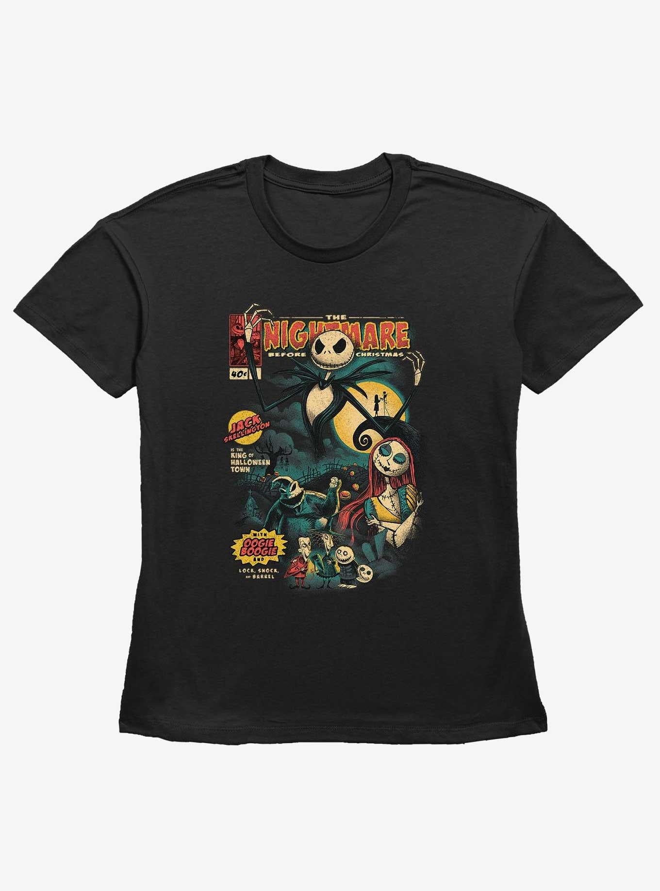 The Nightmare Before Christmas Comic Cover Girls Straight Fit TShirt T-Shirt | Fan Favorite Artwork | Perfect For Daily Wear