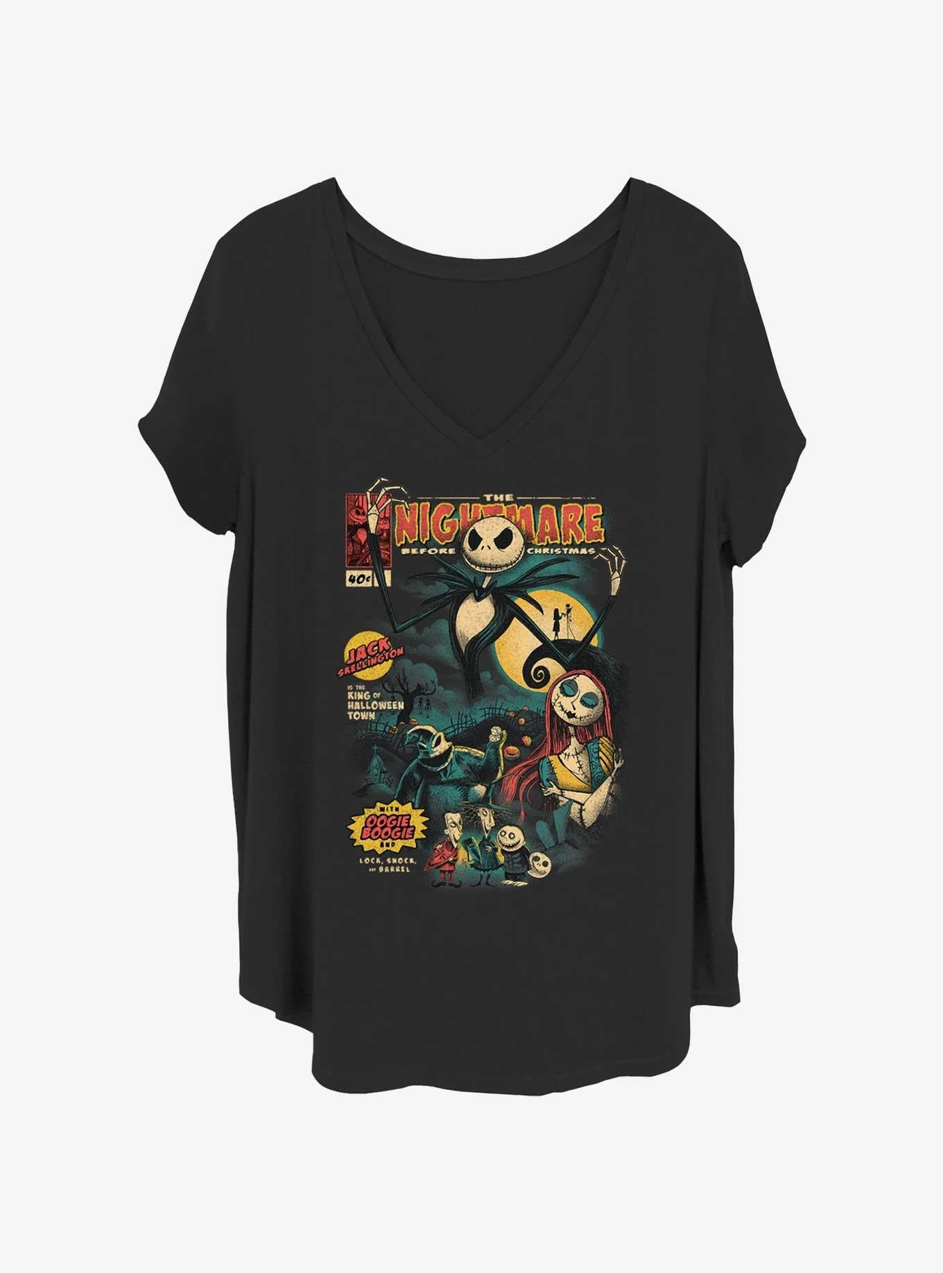 The Nightmare Before Christmas Comic Cover Girls TShirt Plus Size T-Shirt | Best-Selling Design | Perfect Holiday Gift
