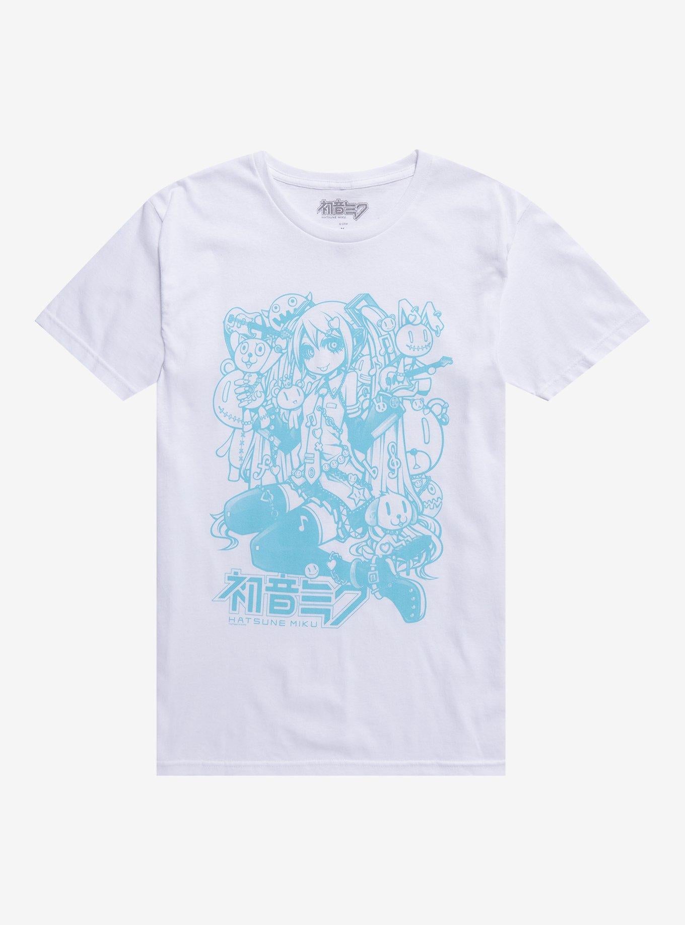 Hatsune Miku Blue Line Art T-Shirt