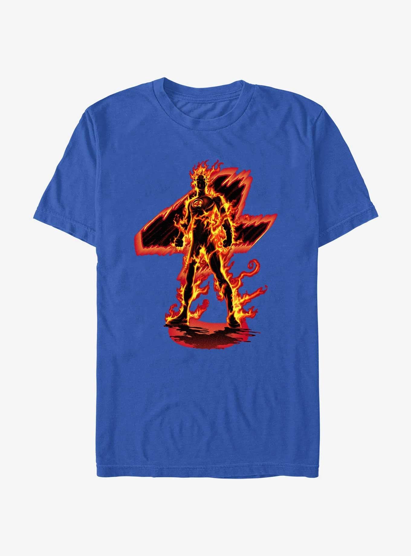 Marvel Fantastic Four Human Torch On Fire T-Shirt T-Shirt – Exclusive Art Edition | Great Gift for Fans