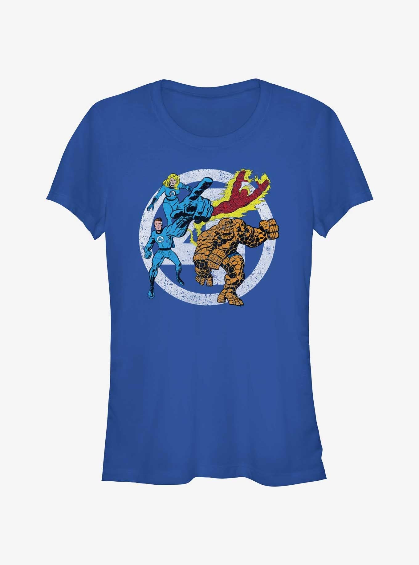 Marvel Fantastic Four Team Four Front Girls T-Shirt T-Shirt – Top Trending Graphic | High Demand Item