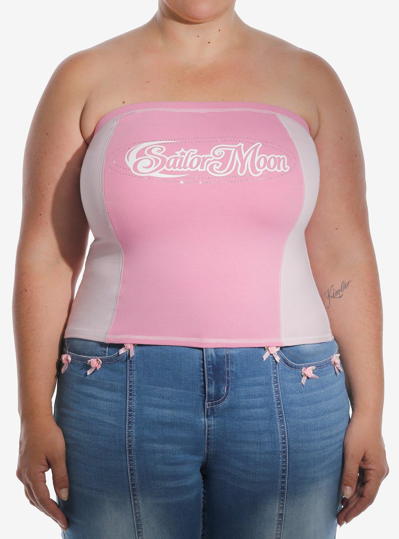 Pretty Guardian Sailor Moon Rhinestone Girls Tube Top Plus Size