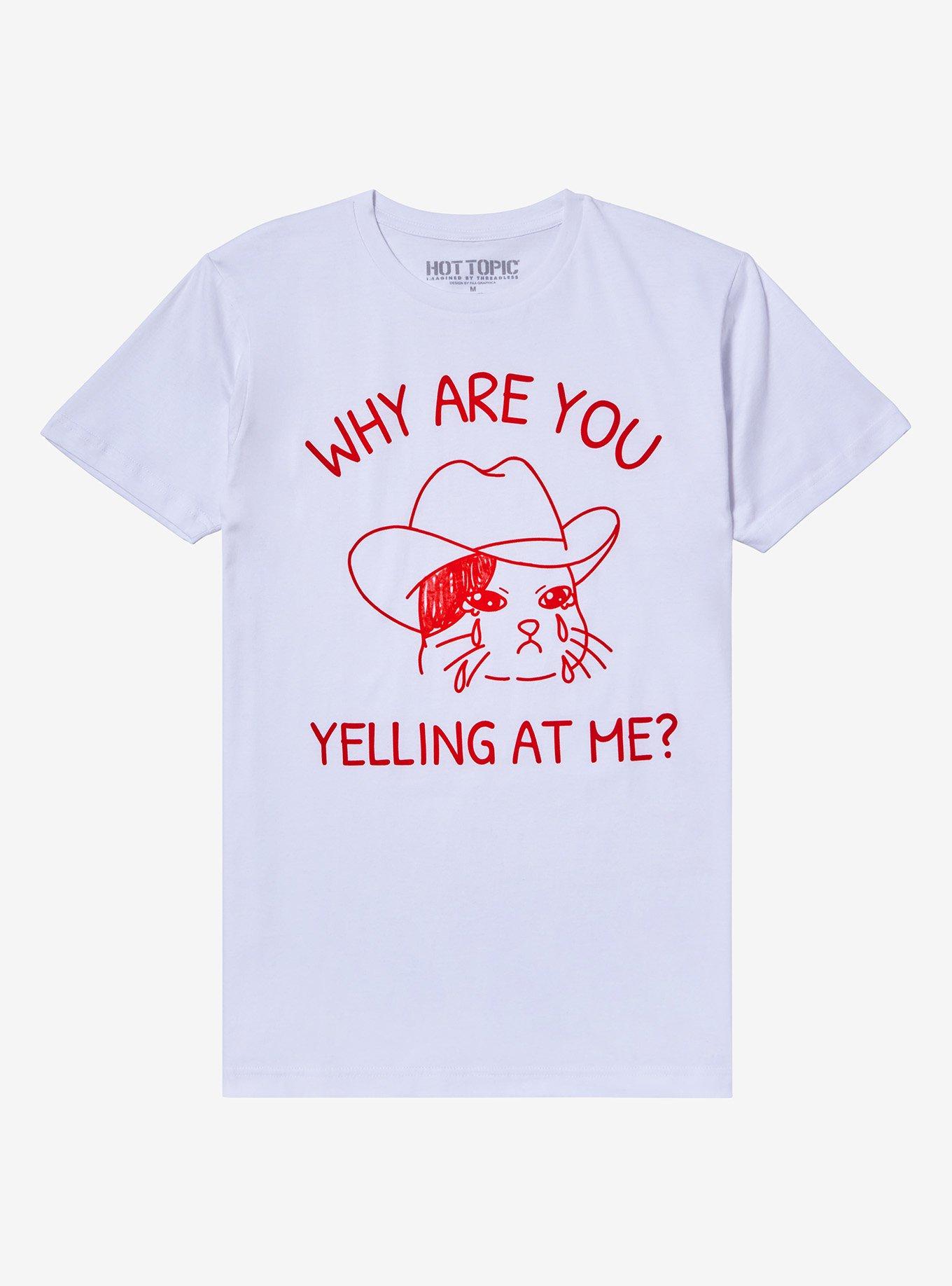 Crying Cat Yelling At Me T-Shirt By FAA Graphica