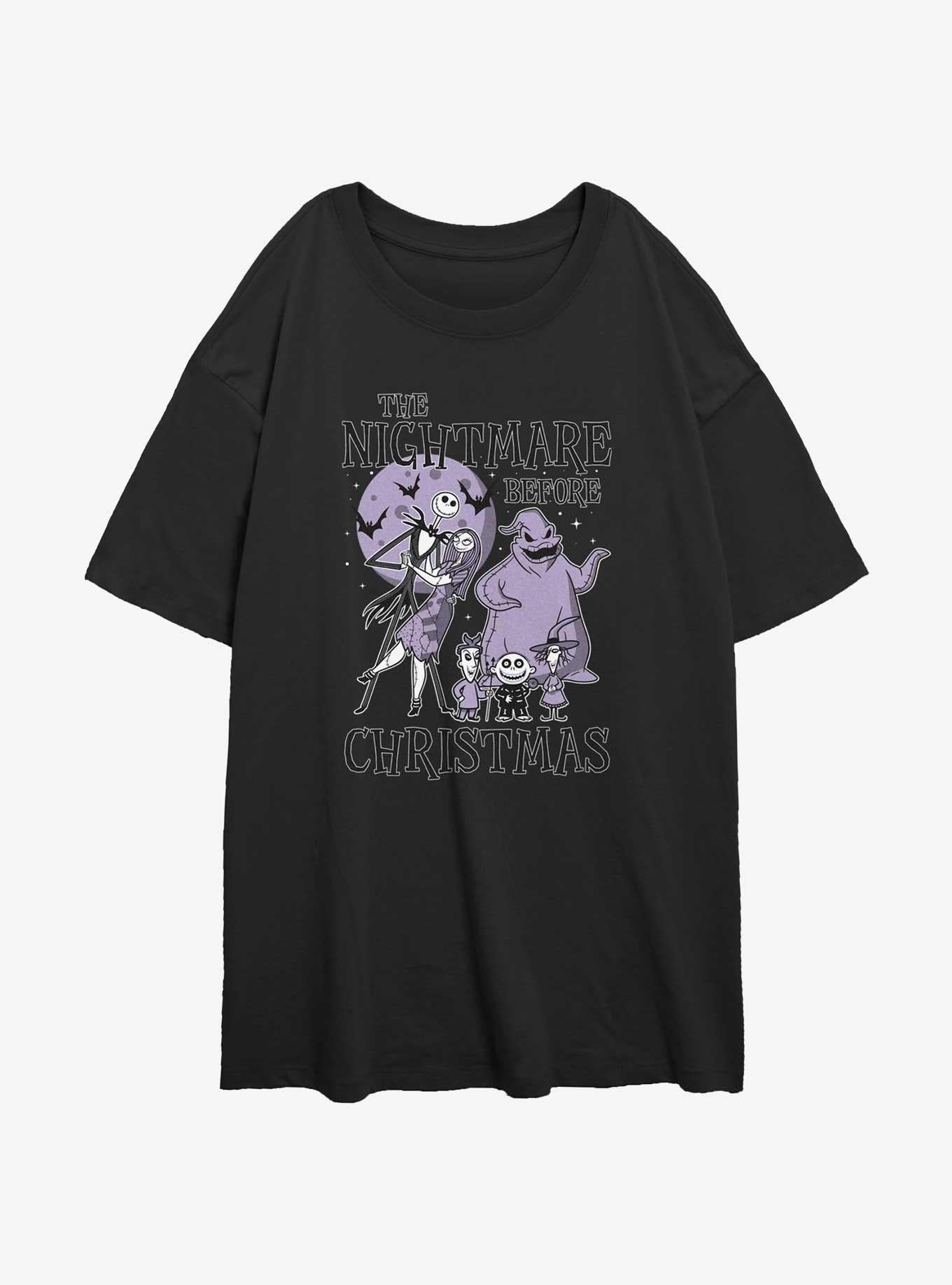 The Nightmare Before Christmas Moonlight Horror Girls Oversized TShirt T-Shirt | Best-Selling Design | Perfect For Daily Wear