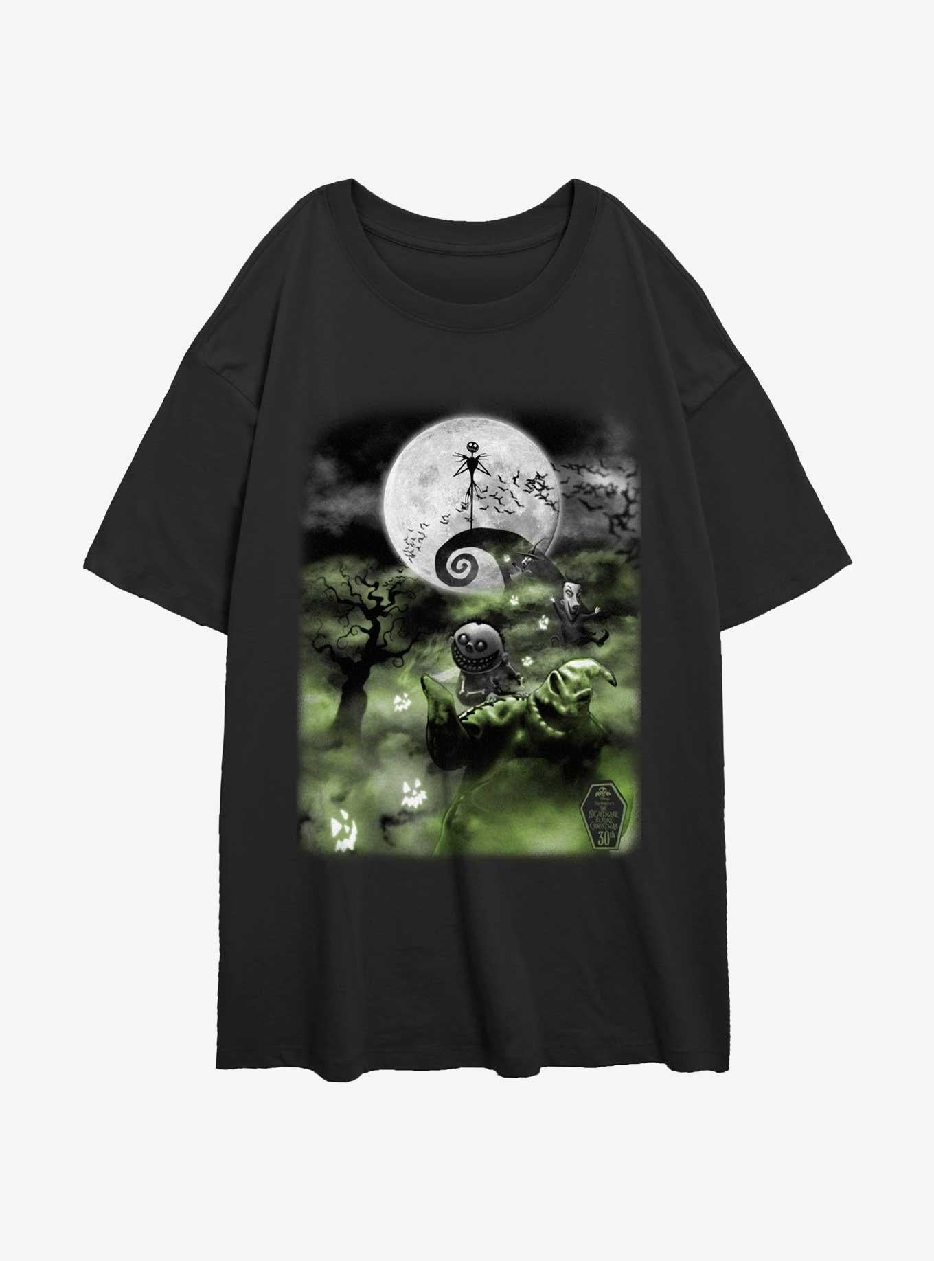 The Nightmare Before Christmas Scary Night Girls Oversized TShirt T-Shirt | High-Quality Print | Perfect Holiday Gift