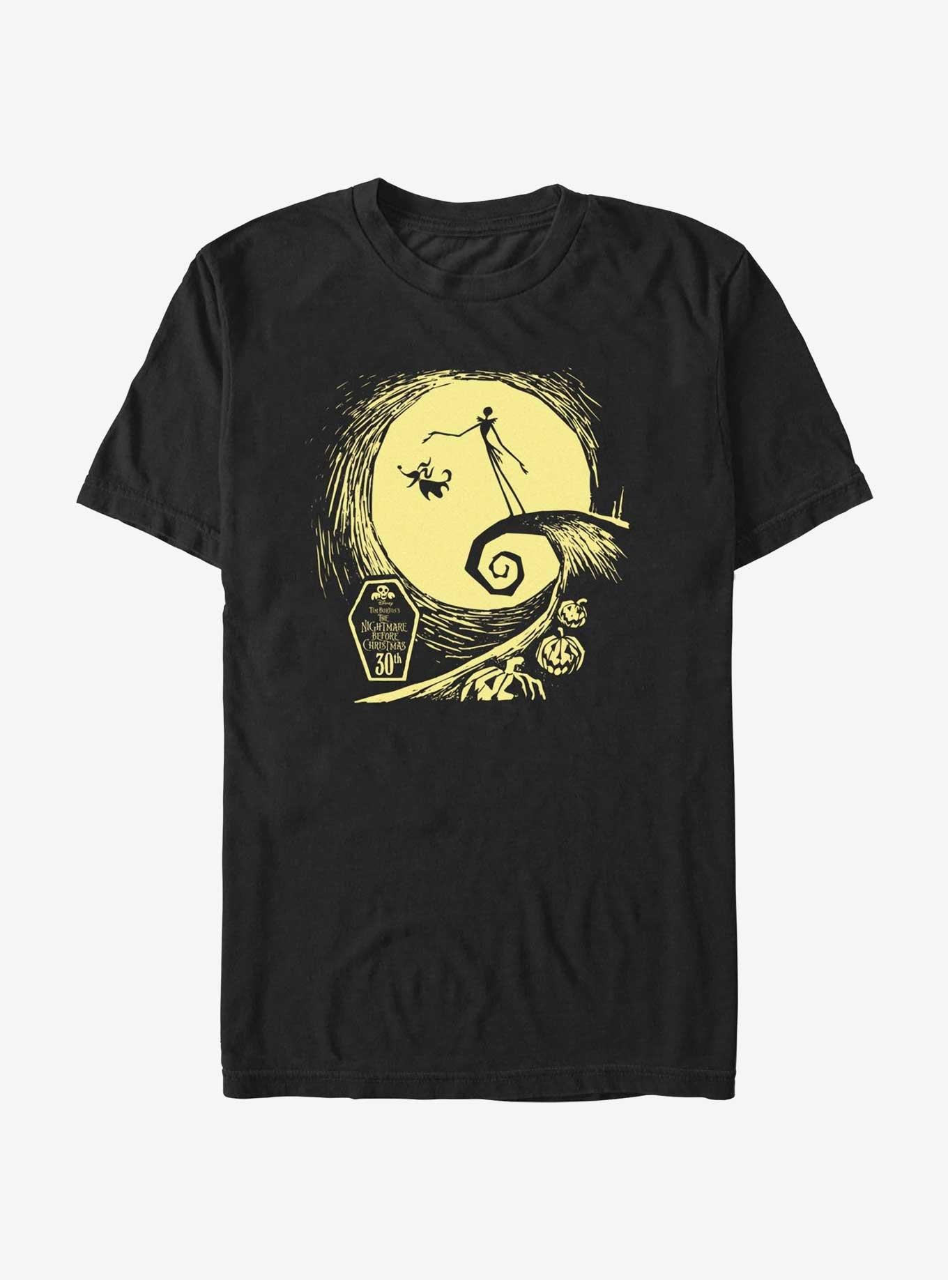 The Nightmare Before Christmas 30th Anniversary Jack Zero Moon TShirt T-Shirt | Holiday Edition | Perfect For Daily Wear