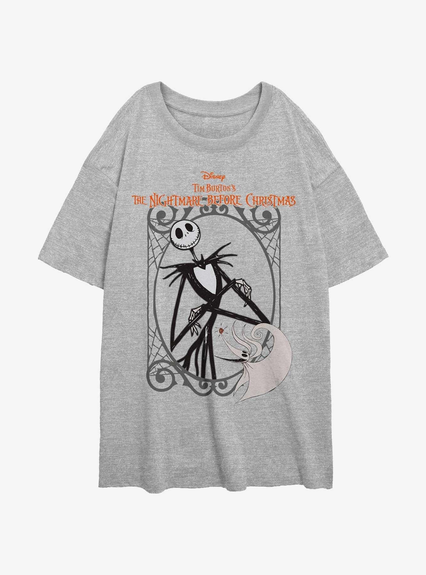 The Nightmare Before Christmas Jack Zero Girls Oversized TShirt T-Shirt | Fan Favorite Artwork | Limited Christmas Style