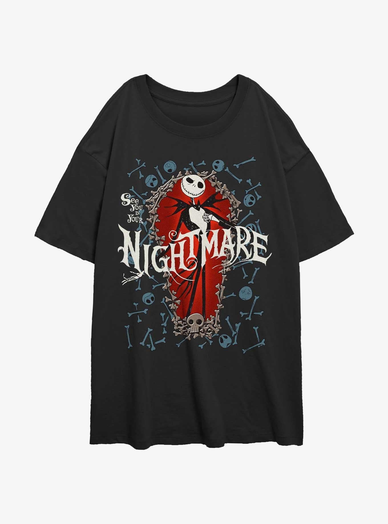 The Nightmare Before Christmas Jack Bone Coffin Girls Oversized TShirt T-Shirt | High-Quality Print | Perfect For Daily Wear