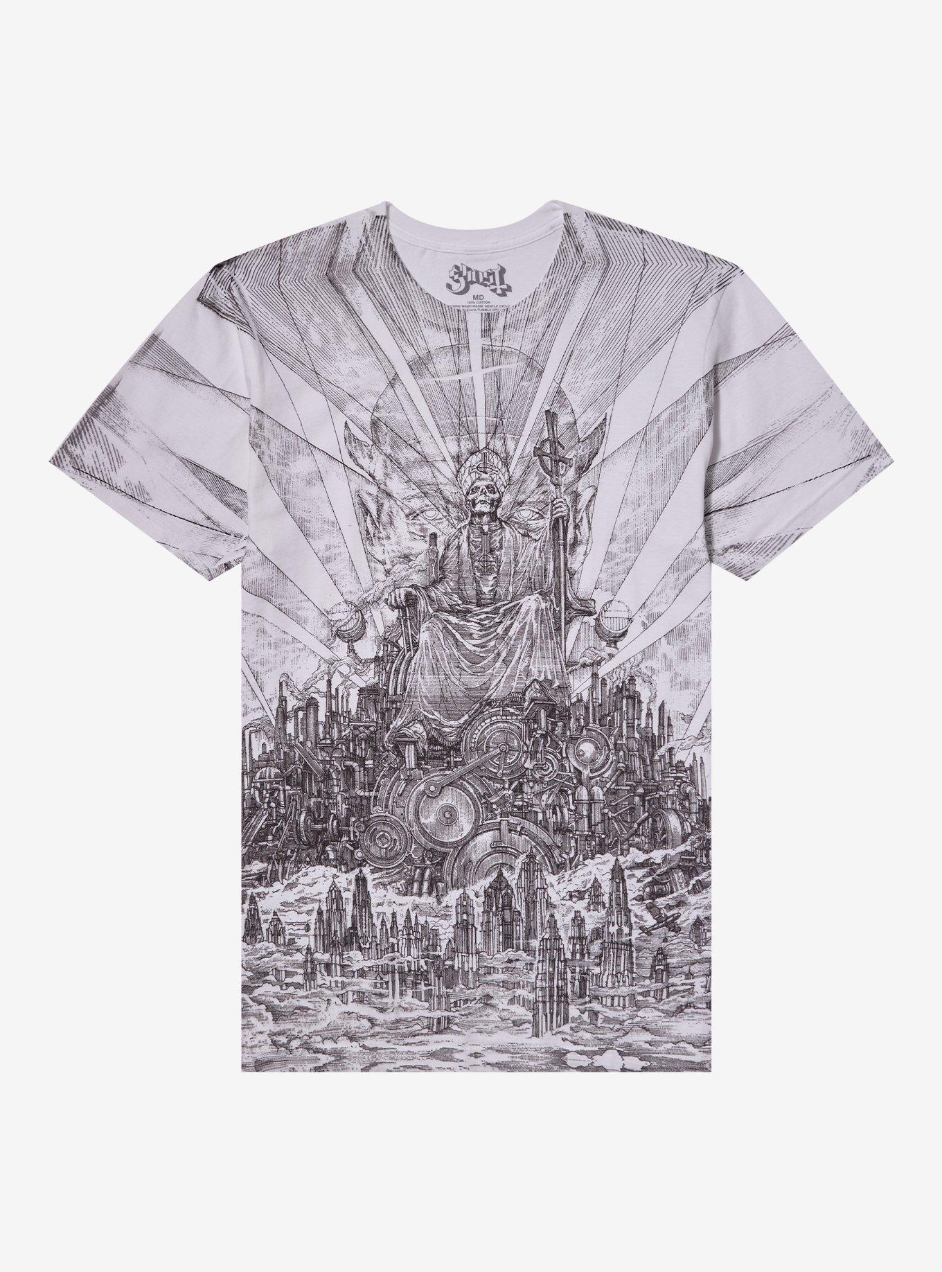 Ghost Papa Emeritus Throne Jumbo Graphic T-Shirt