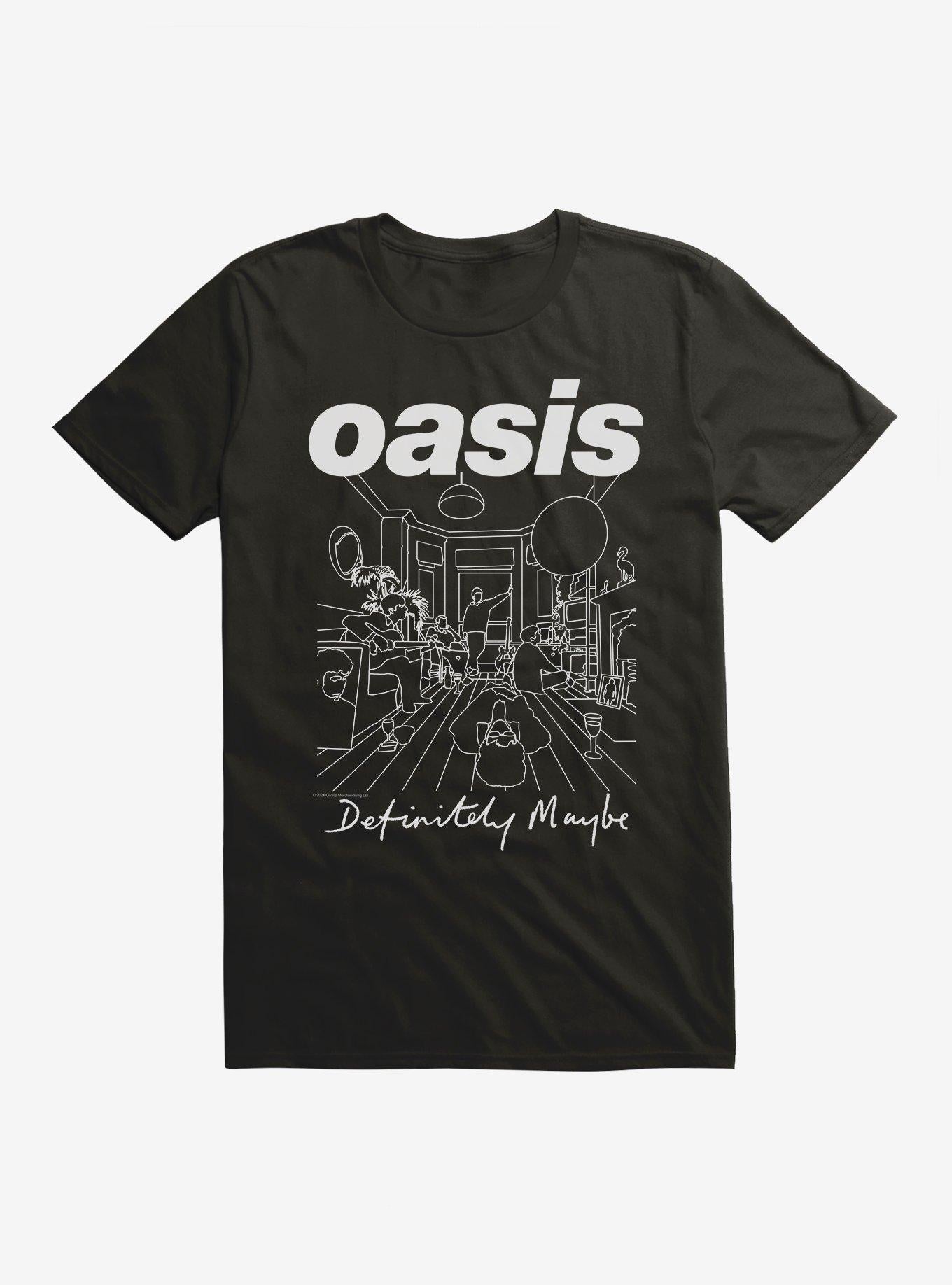 Oasis Definitely Maybe Line Drawing T-Shirt T-Shirt – High Detail Graphic | High Demand Item