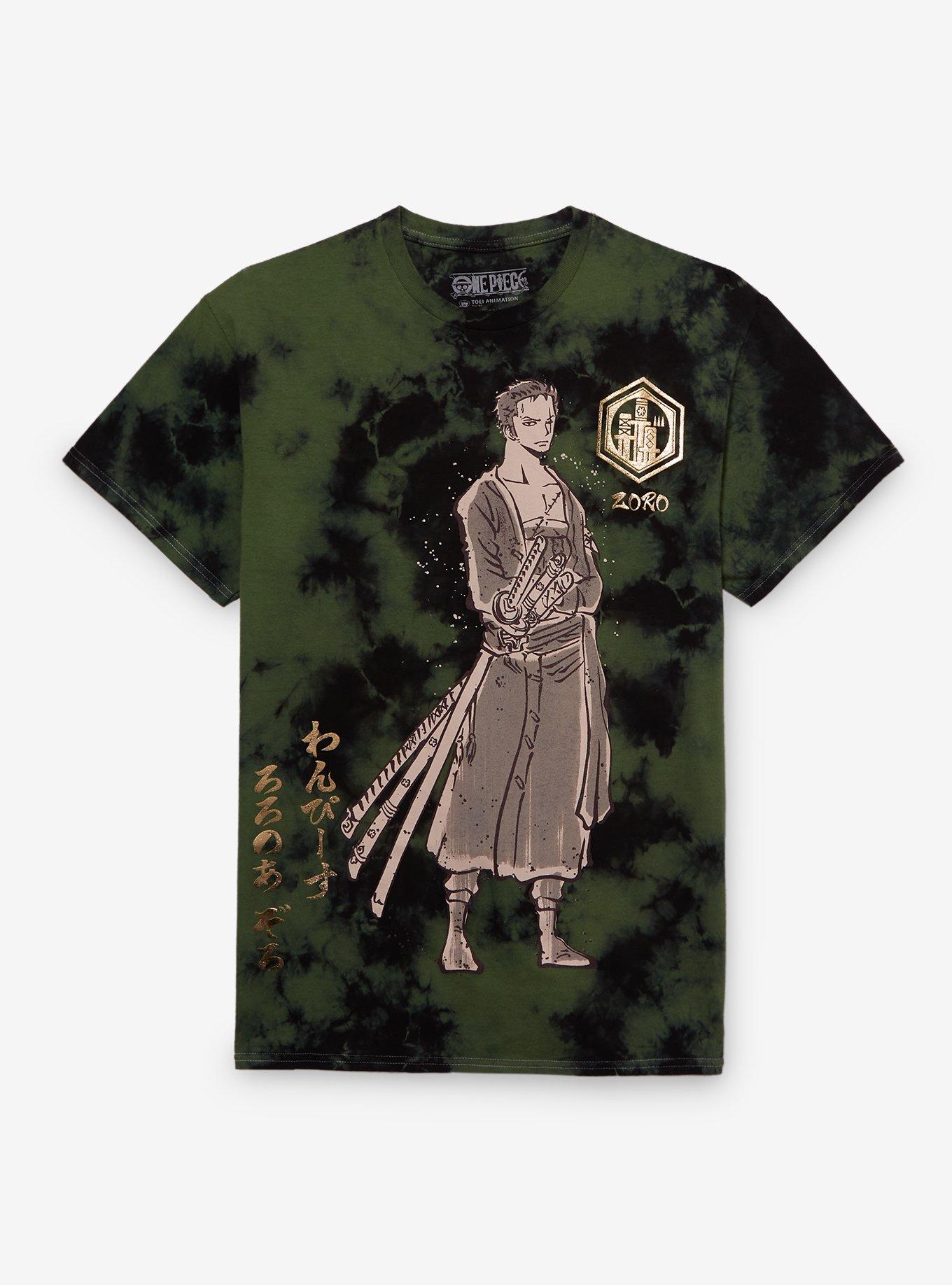 One Piece Zoro Foil Tie-Dye T-Shirt