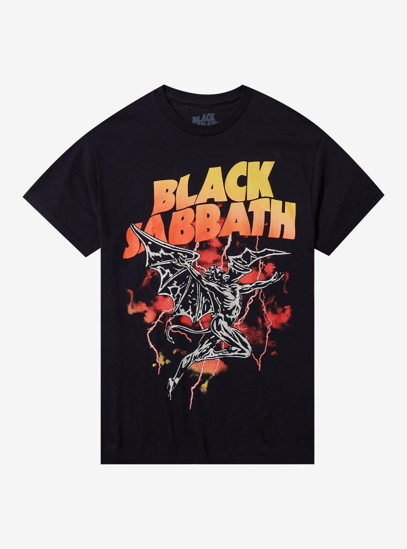 Black Sabbath Flying Devil Lightning Bolts T-Shirt