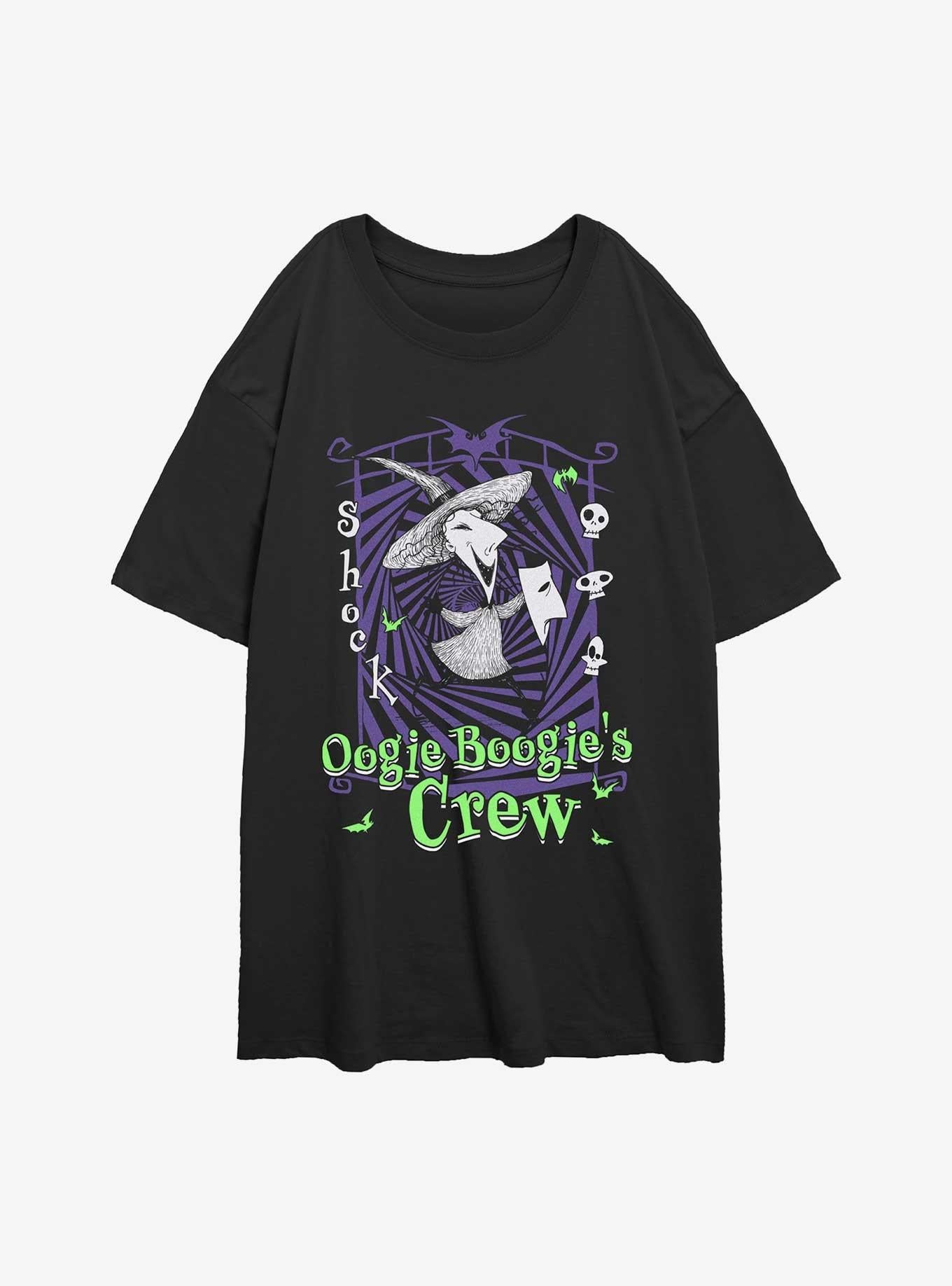 The Nightmare Before Christmas Boogies Crew Shock Girls Oversized TShirt T-Shirt | Top Trending Graphic | Limited Christmas Style