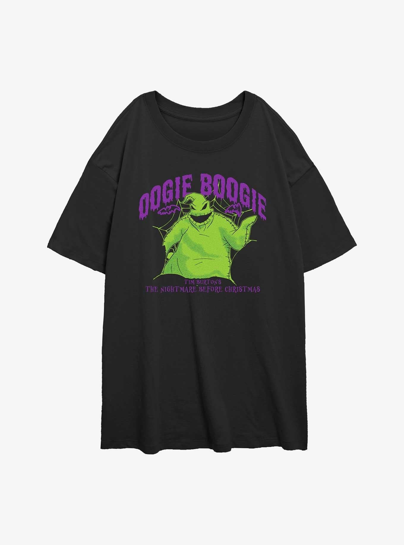 The Nightmare Before Christmas Collegiate Oogie Girls Oversized TShirt T-Shirt | Top Trending Graphic | Great For Christmas Season