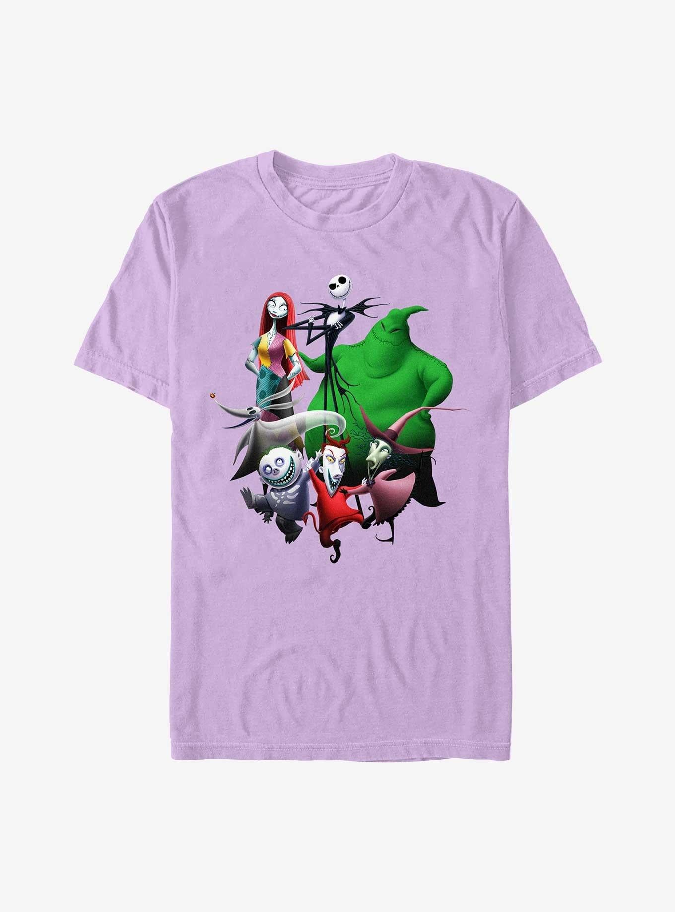 The Nightmare Before Christmas Character Group Shot Garment Dye TShirt T-Shirt | Seasonal Must-Have | Perfect Holiday Gift