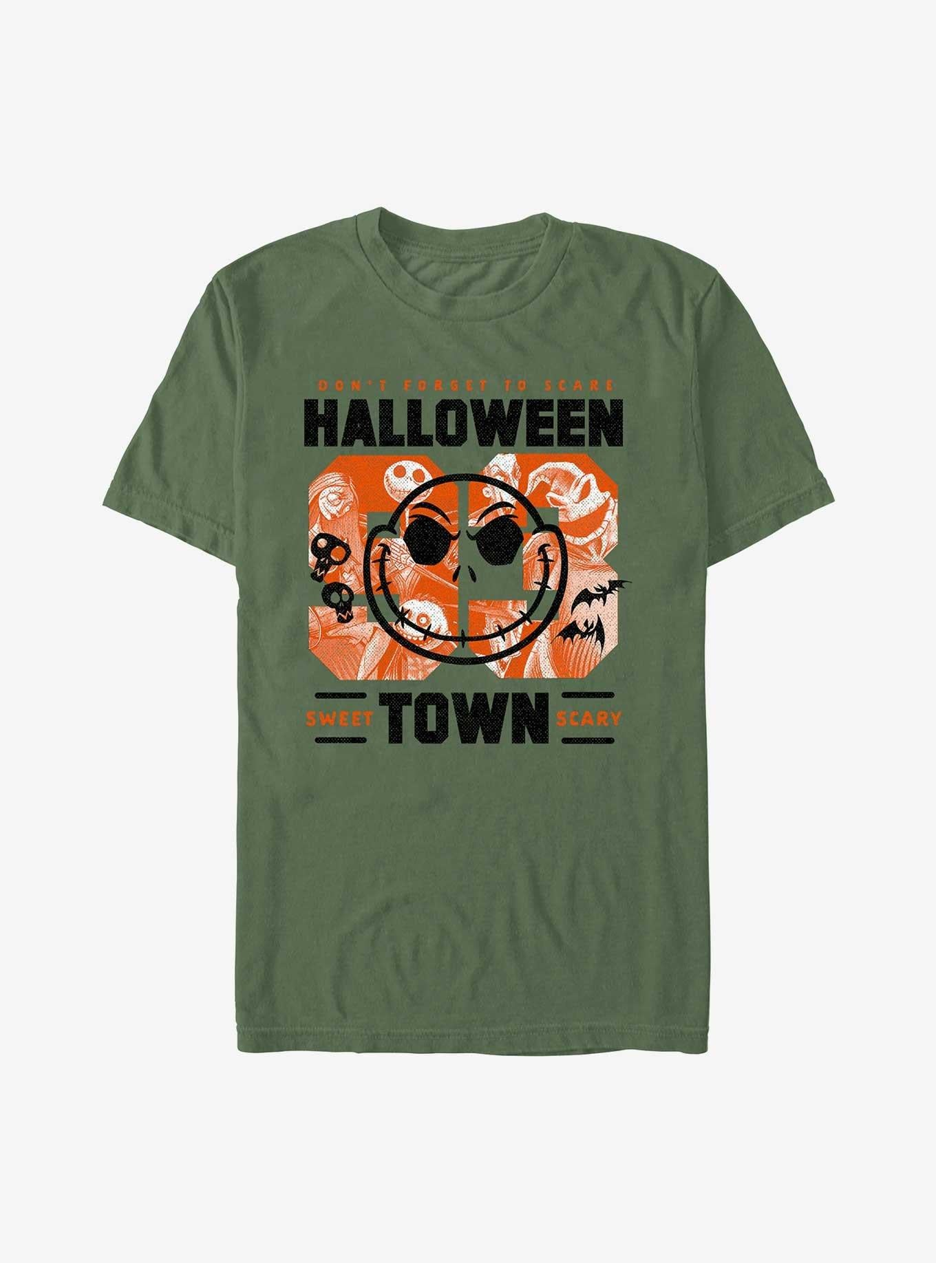 The Nightmare Before Christmas Halloweentown Collage Garment Dye TShirt T-Shirt | Premium Graphic | Limited Christmas Style
