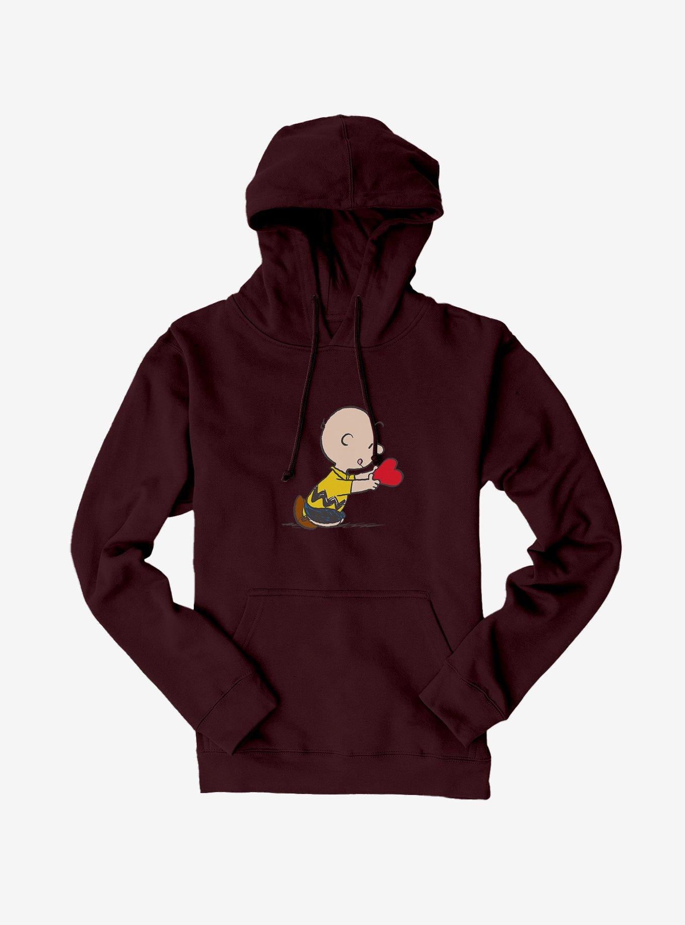 Peanuts Charlie Brown Valentine's Day Heart Card Hoodie
