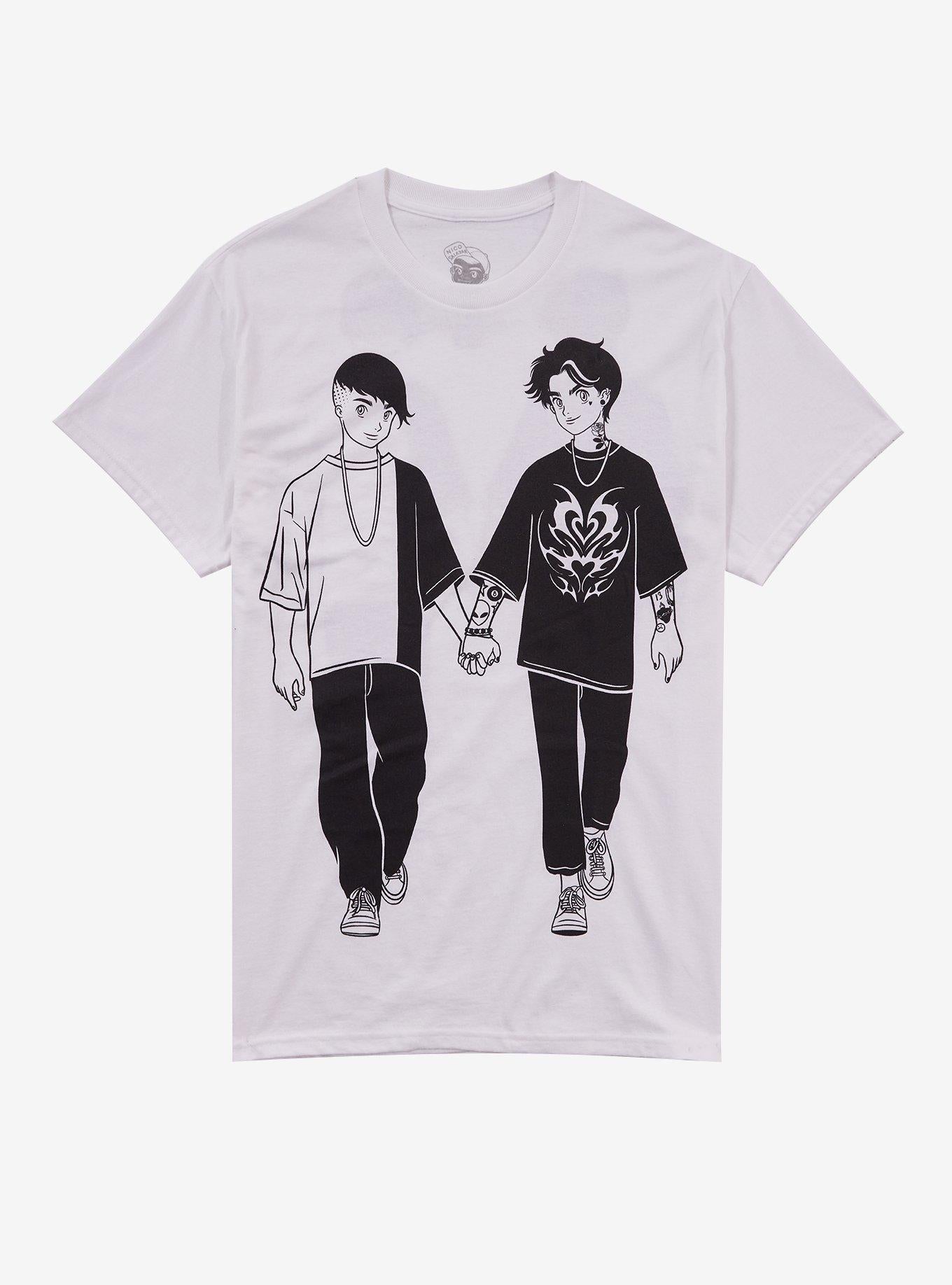 Anime Couple T-Shirt By Nico Salazar