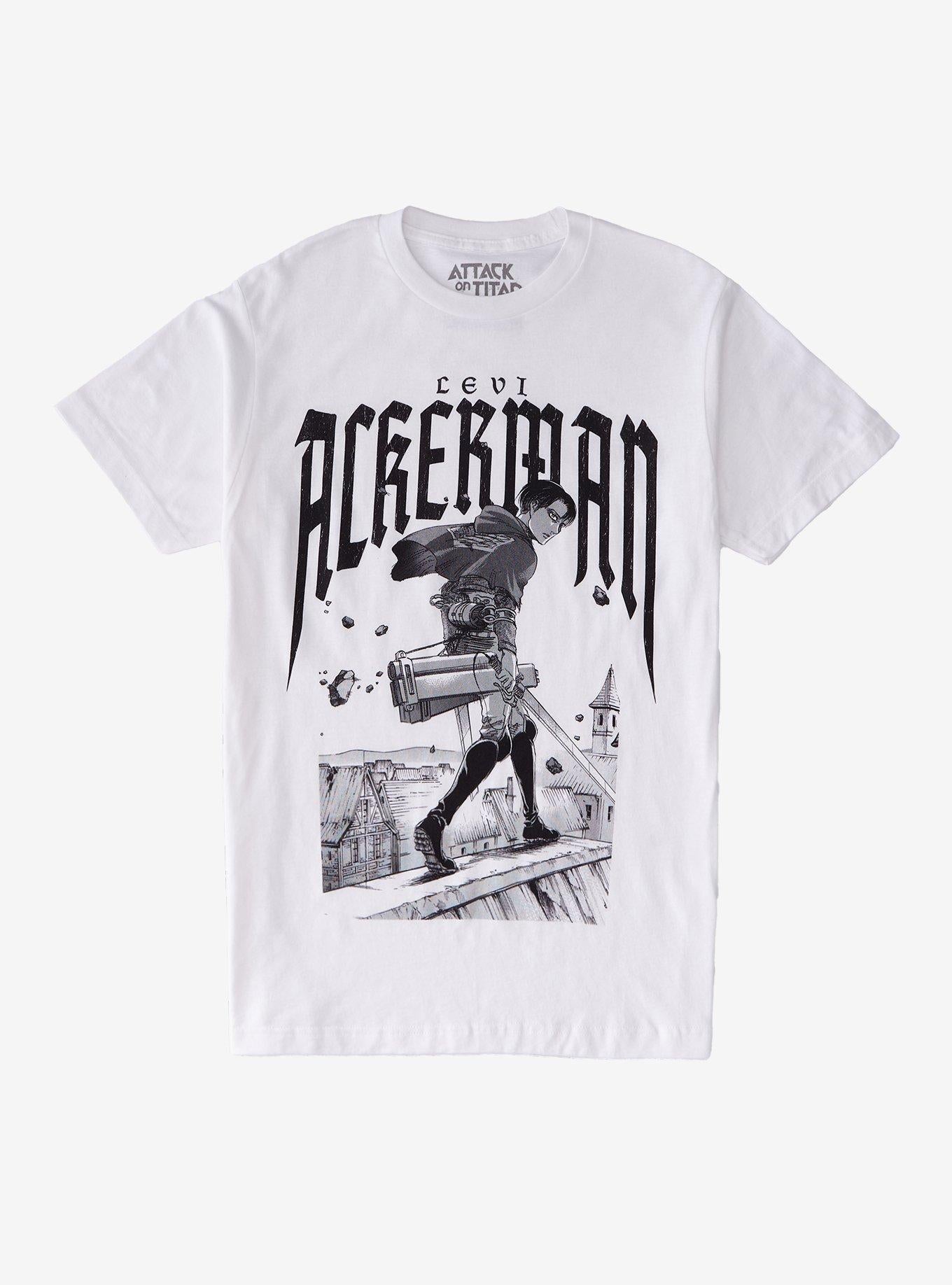 Attack On Titan Levi Black & White T-Shirt