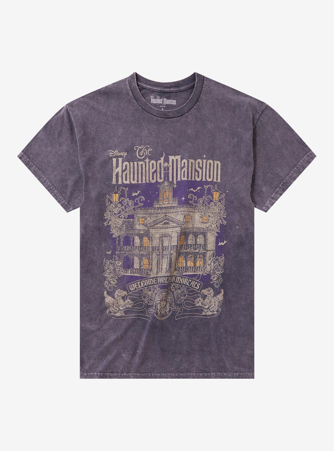 Disney The Haunted Mansion Vintage Print Dark Wash Girls TShirt Graphic Tee | Graphic Tee | Unisex Shirt | Best-Selling Design