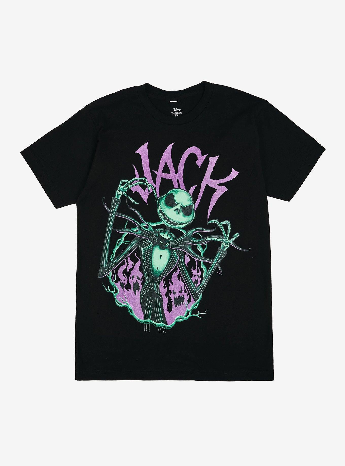 The Nightmare Before Christmas Jack Skellington Flames Girls T-Shirt