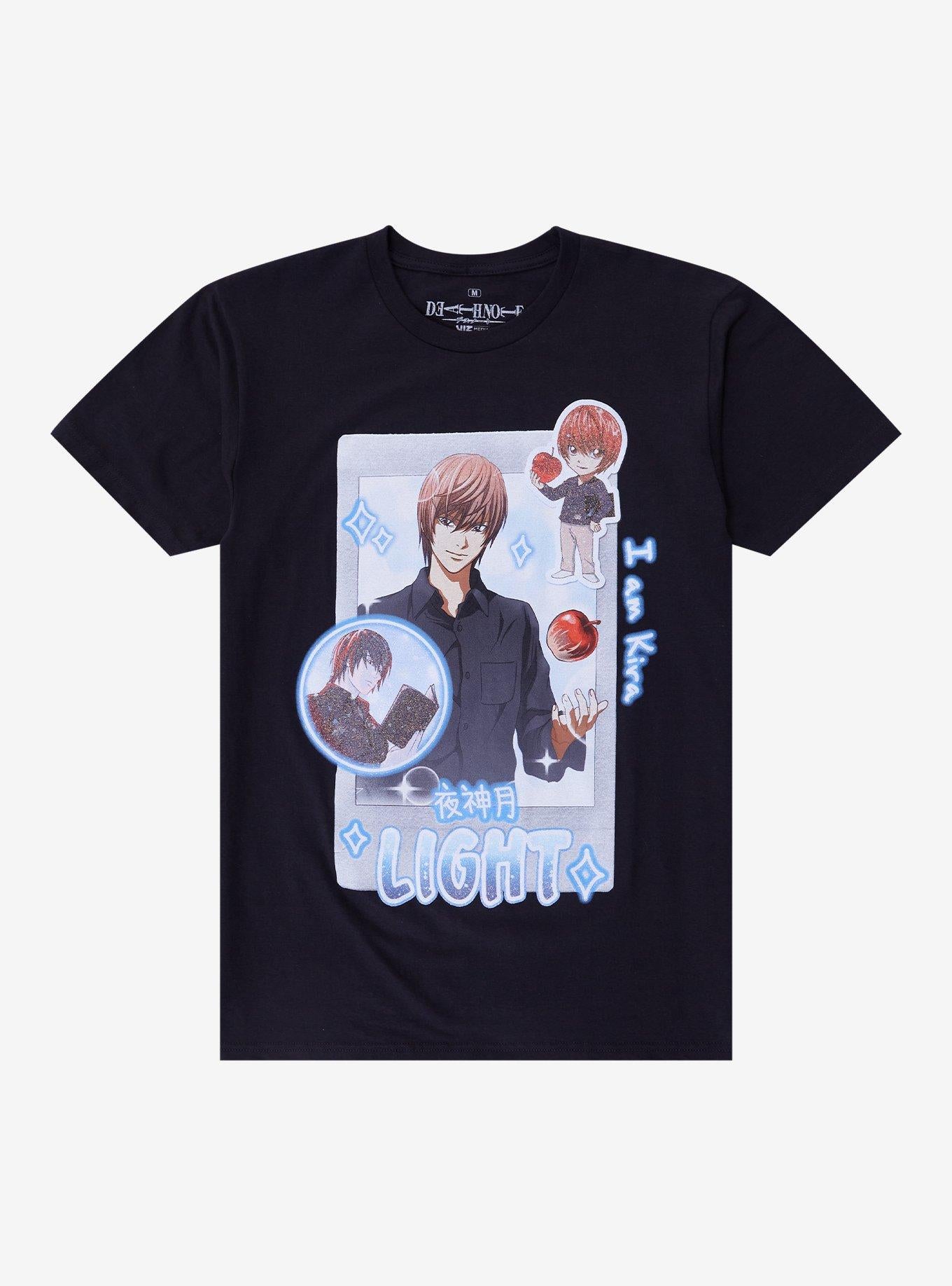 Death Note Light Chibi Glitter T-Shirt