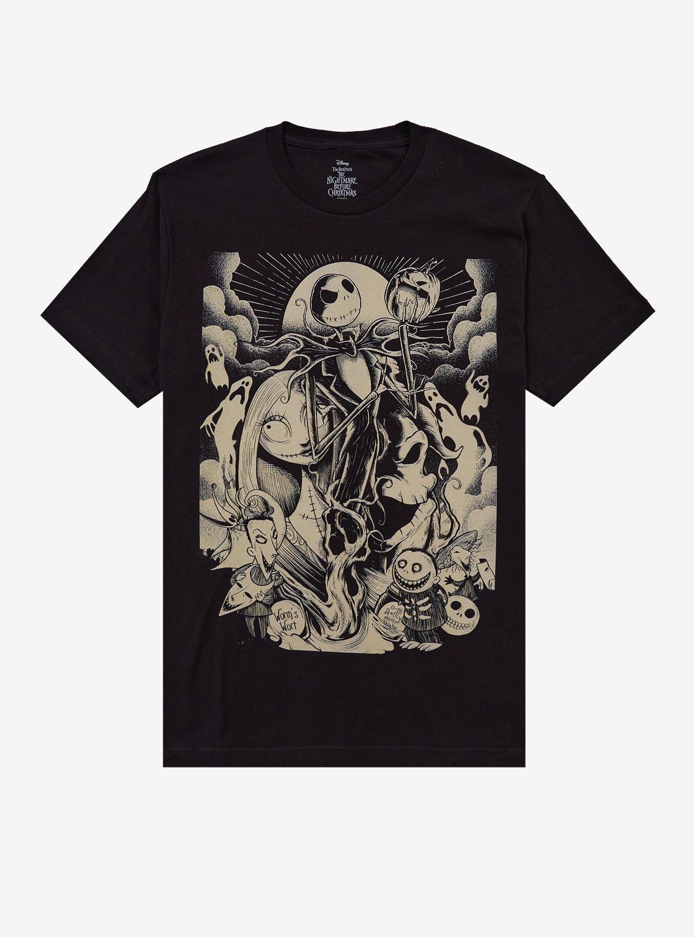 The Nightmare Before Christmas Tonal Group Poster TShirt Graphic Tee | Graphic Tee | Unisex Shirt | Premium Quality Apparel