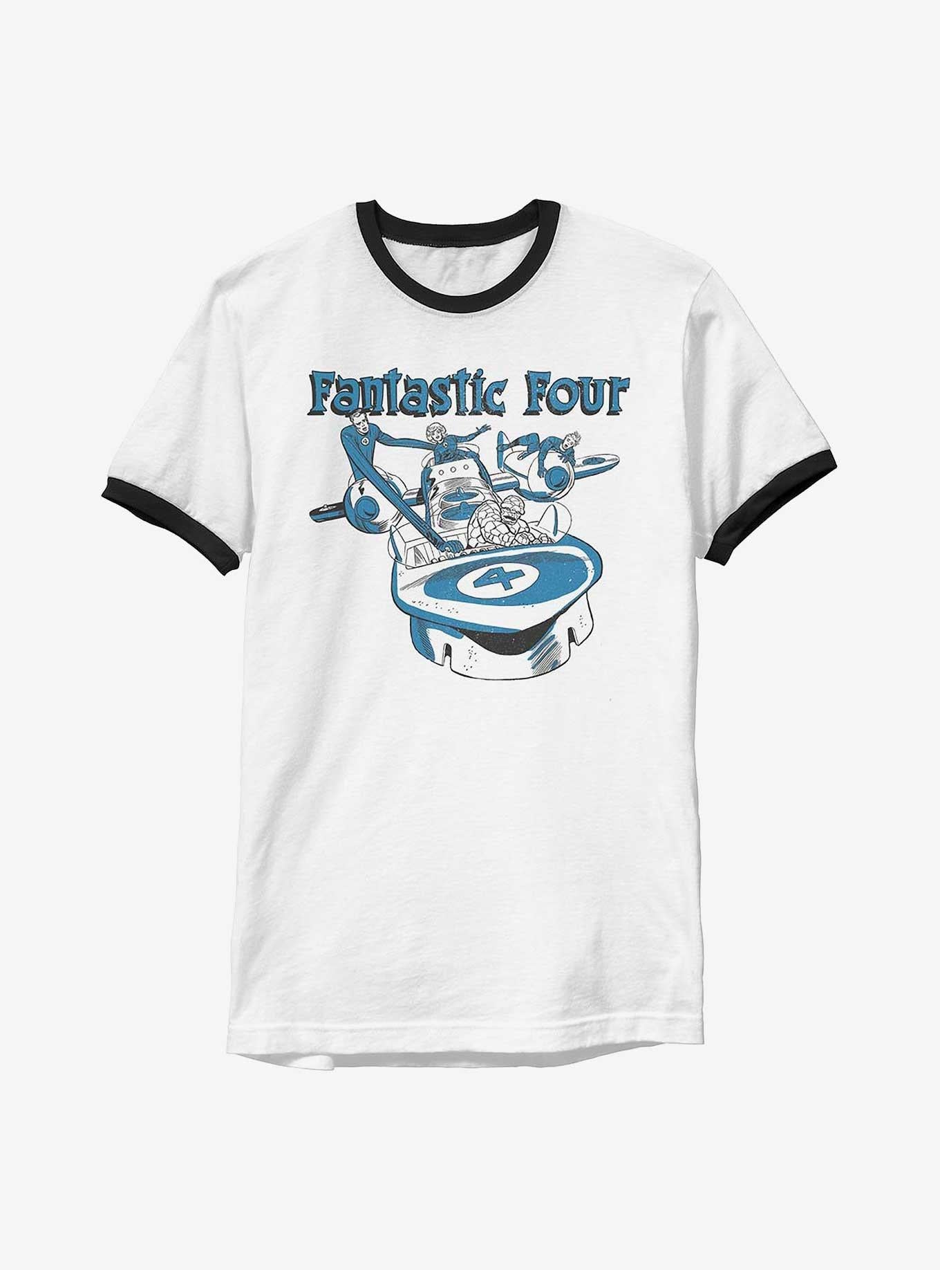 Marvel Fantastic Four Classic Four Ringer T-Shirt T-Shirt – High Detail Graphic | Must-Have Style