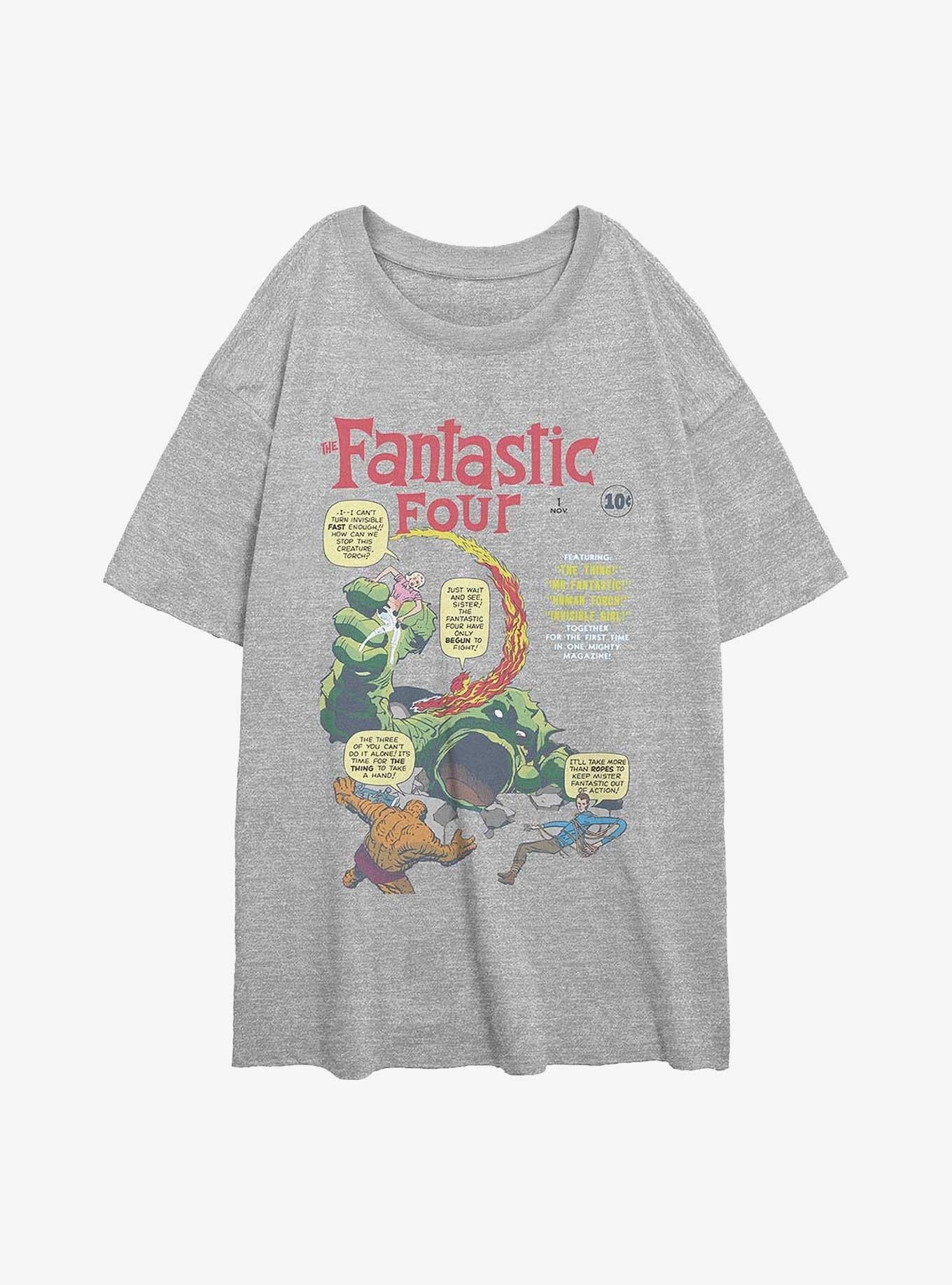 Marvel Fantastic Four Original Four Girls Oversized T-Shirt T-Shirt – Top Trending Graphic | Trending Now