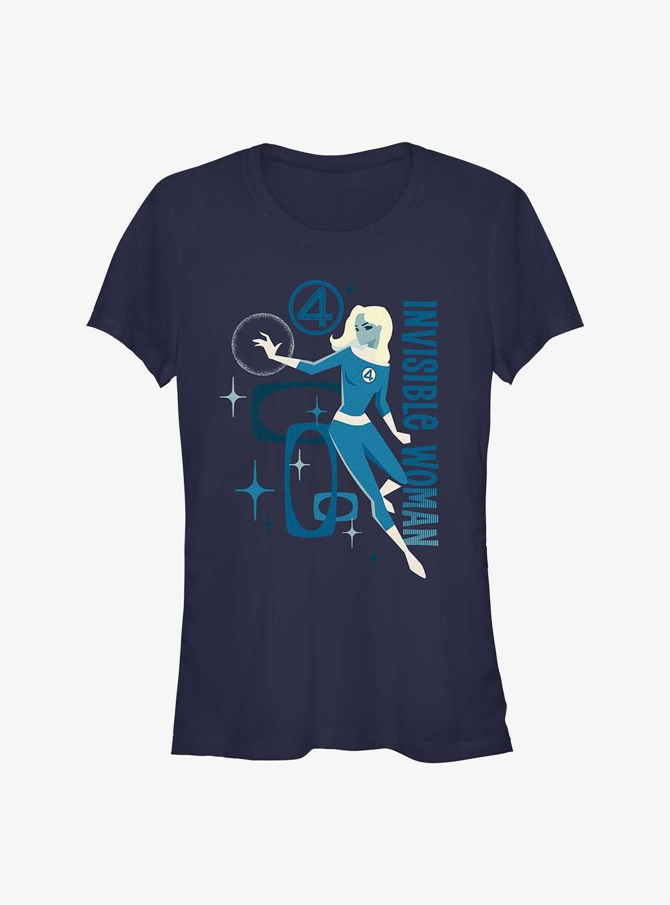 Marvel The Fantastic Four First Steps Invisible Woman Vintage Girls T-Shirt T-Shirt – Premium Quality Print | Great Gift for Fans