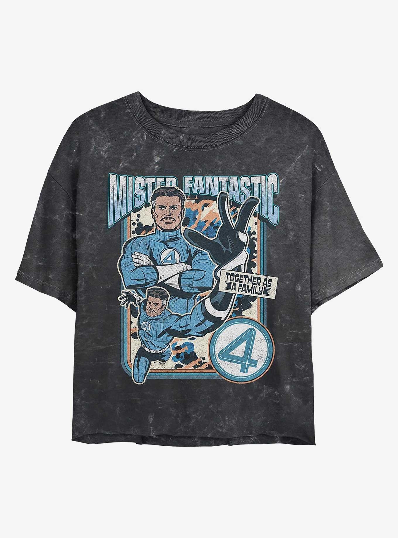 Marvel The Fantastic Four First Steps Mister Fantastic Reed Girls Mineral Wash Crop T-Shirt Hot Topic Exclusive T-Shirt – High Detail Graphic | Trending Now