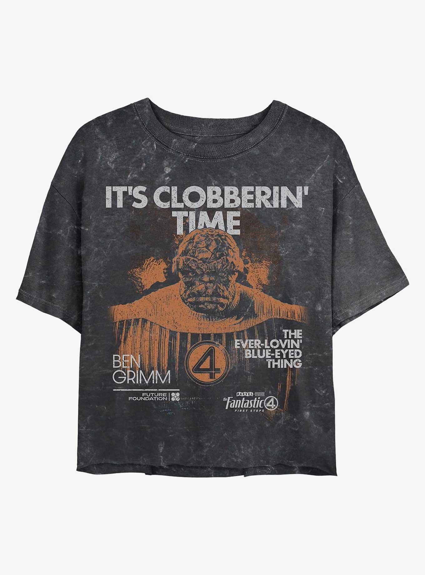 Marvel The Fantastic Four First Steps Thing Grunge Girls Mineral Wash Crop T-Shirt Hot Topic Exclusive T-Shirt – Premium Quality Print | Trending Now