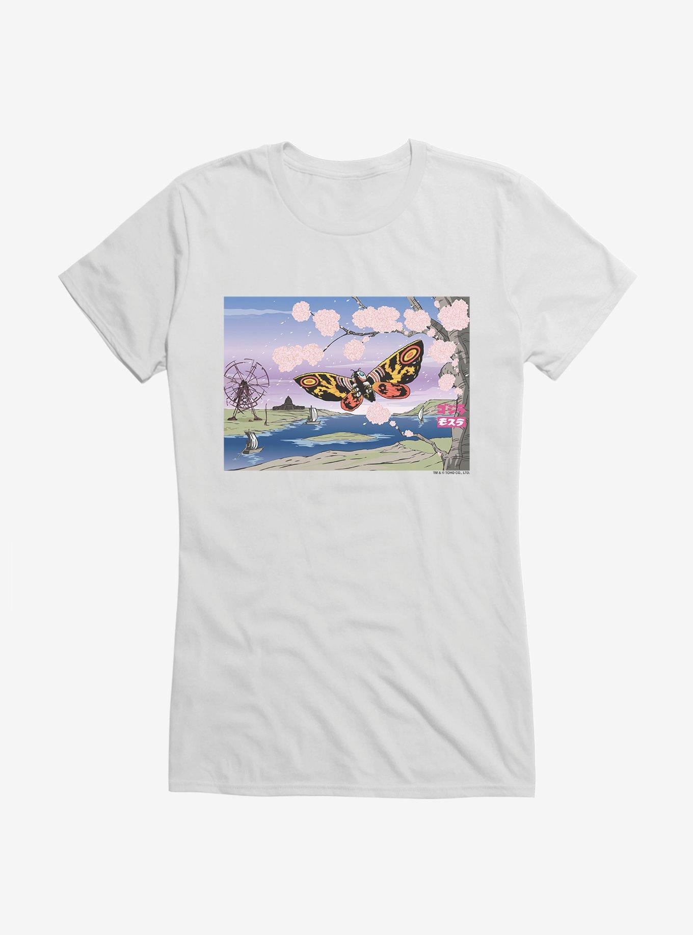 Godzilla Mothra Cherry Blossoms Girls T-Shirt T-Shirt – High Detail Graphic | Must-Have Style