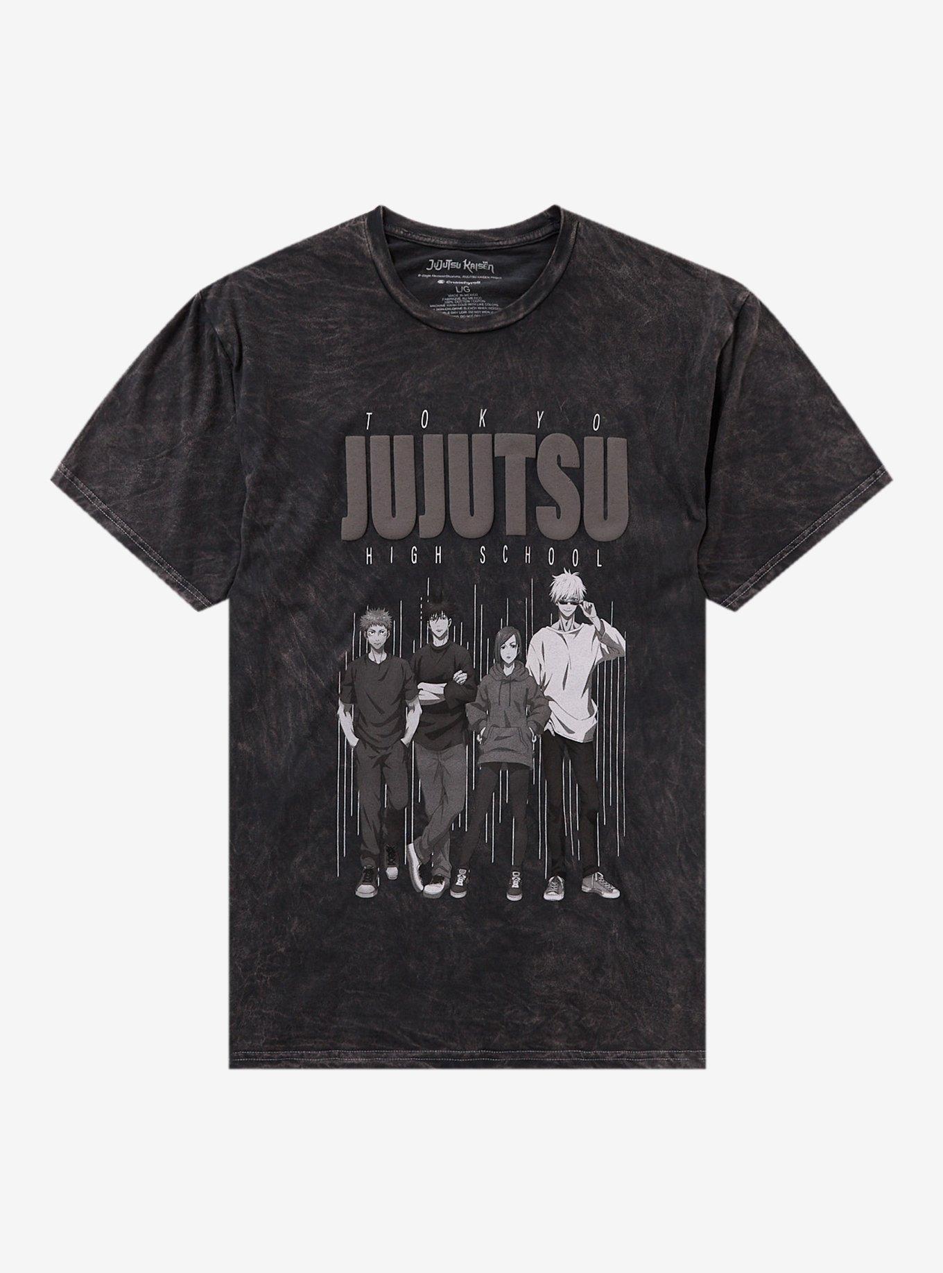 Jujutsu Kaisen First Years Puff Print Dark Wash T-Shirt