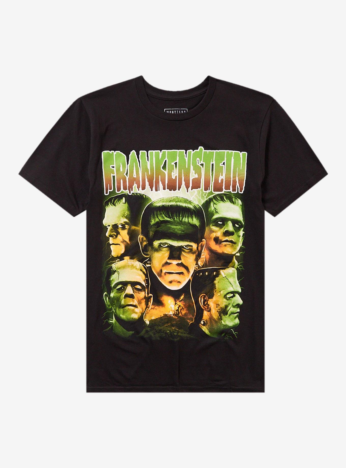 Rock Rebel Universal Monsters Frankenstein Collage TShirt Graphic Tee | Graphic Tee | Unisex Shirt | Best-Selling Design