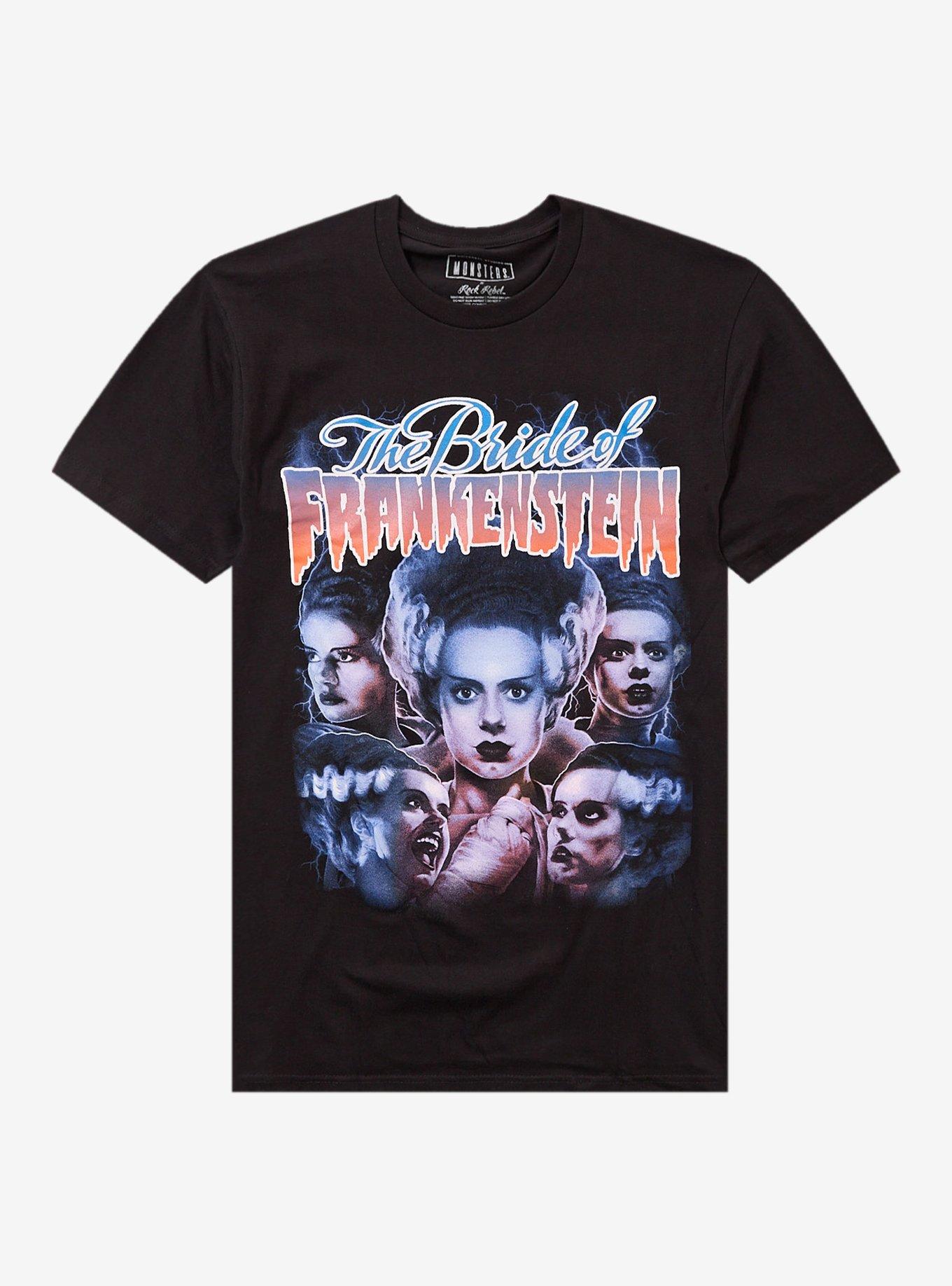 Rock Rebel Universal Monsters The Bride Of Frankenstein Collage TShirt Graphic Tee | Graphic Tee | Unisex Shirt | Top Trending Fashion